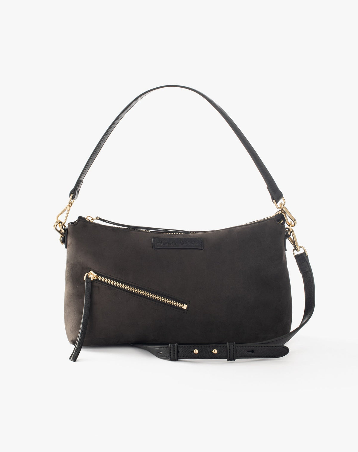 Borsa a spalla con zip diagonale-Manila Grace