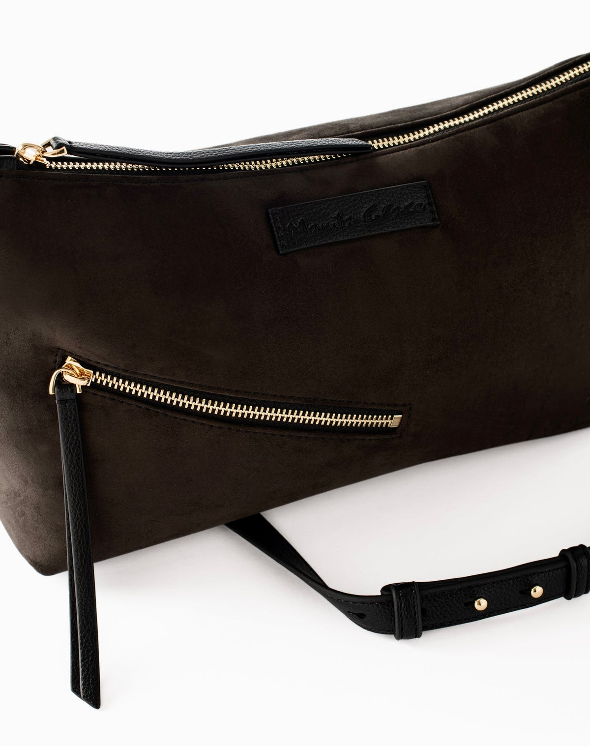 Borsa a spalla con zip diagonale-Manila Grace
