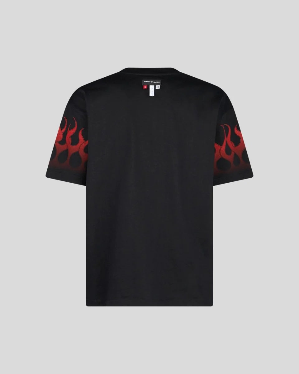 T-shirt Red Flame, Black - Vision Of Super