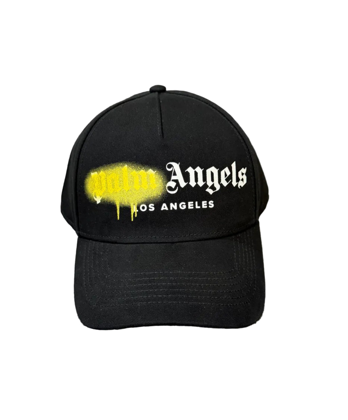 Cappello Baseball Yellow Glitter Spray, Nero - Palm Angels