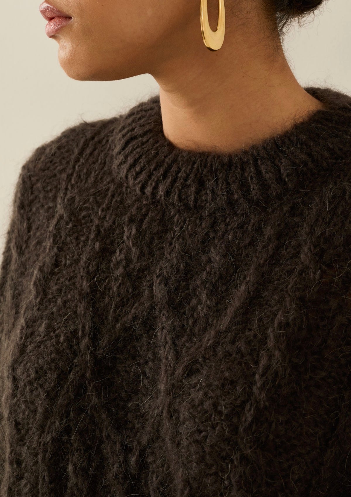Maglione Smanicato In Mohair, Moro - Souvenir