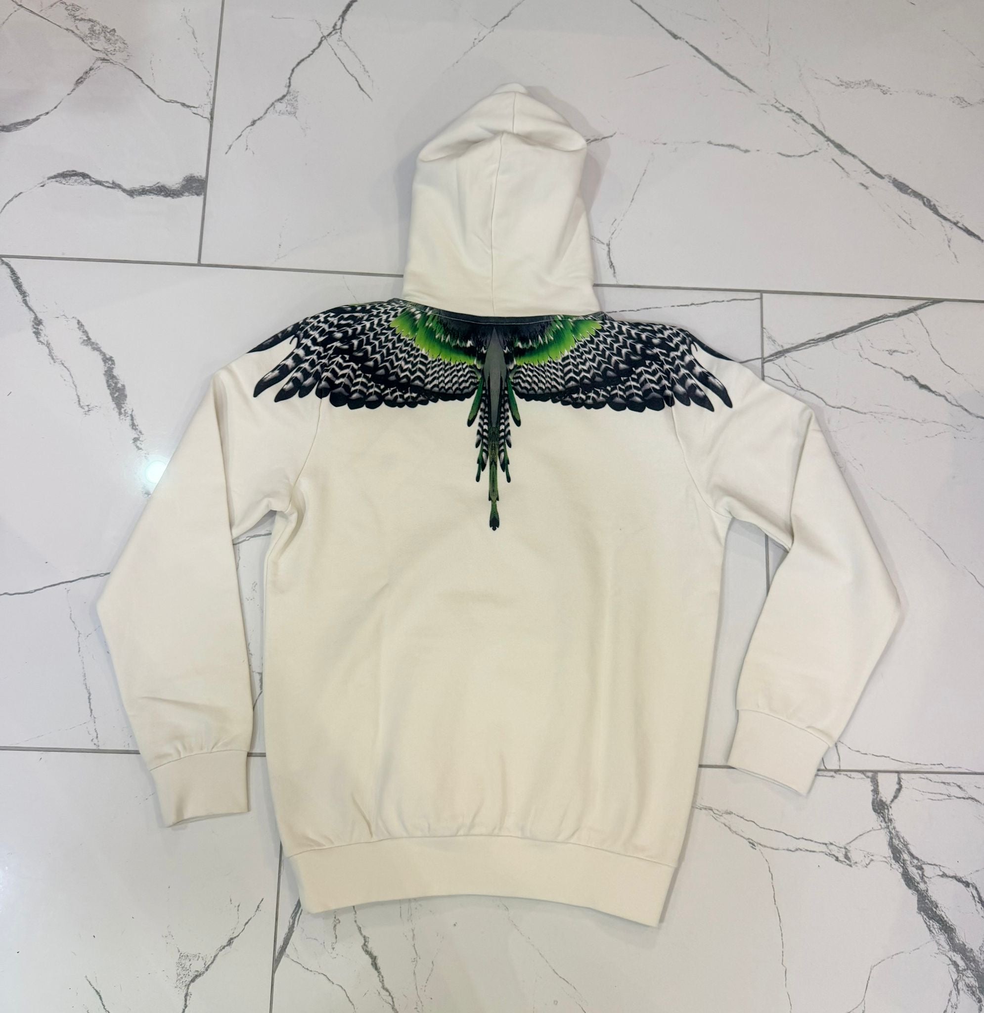Hoodie Black/Green Wings, Bianco - County of Milan