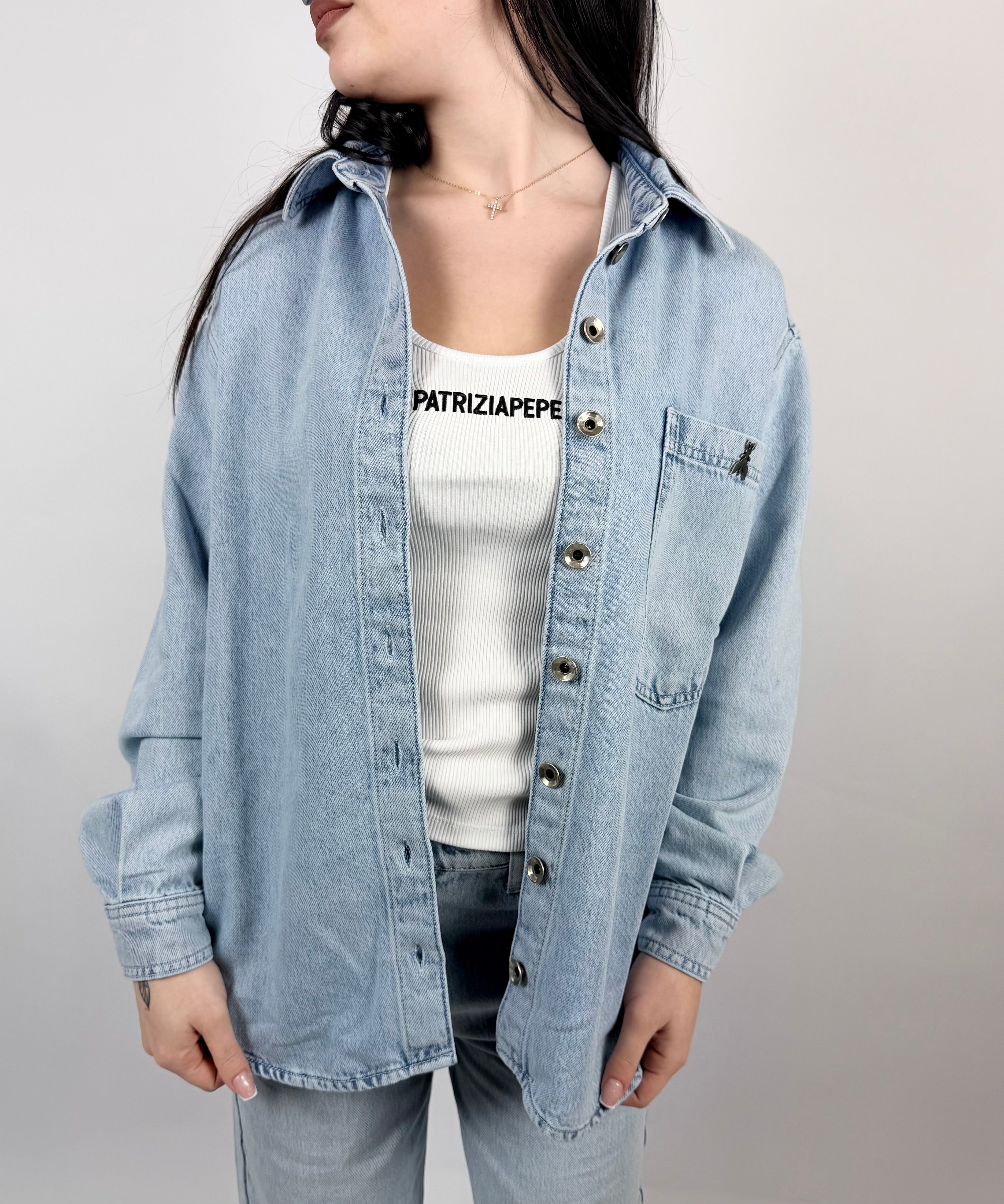 Giacca Denim Lavaggio Chiaro - Patrizia Pepe