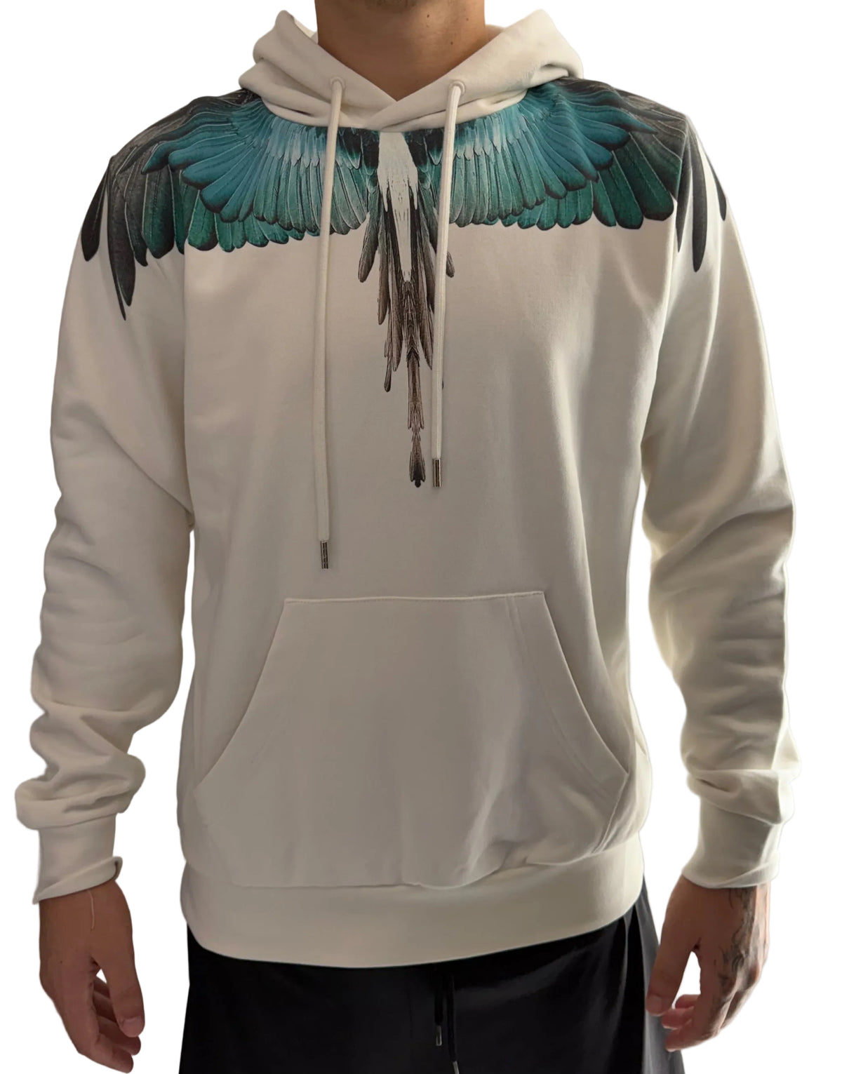 Hoodie Light Blue Wings, Bianco -County of Milan