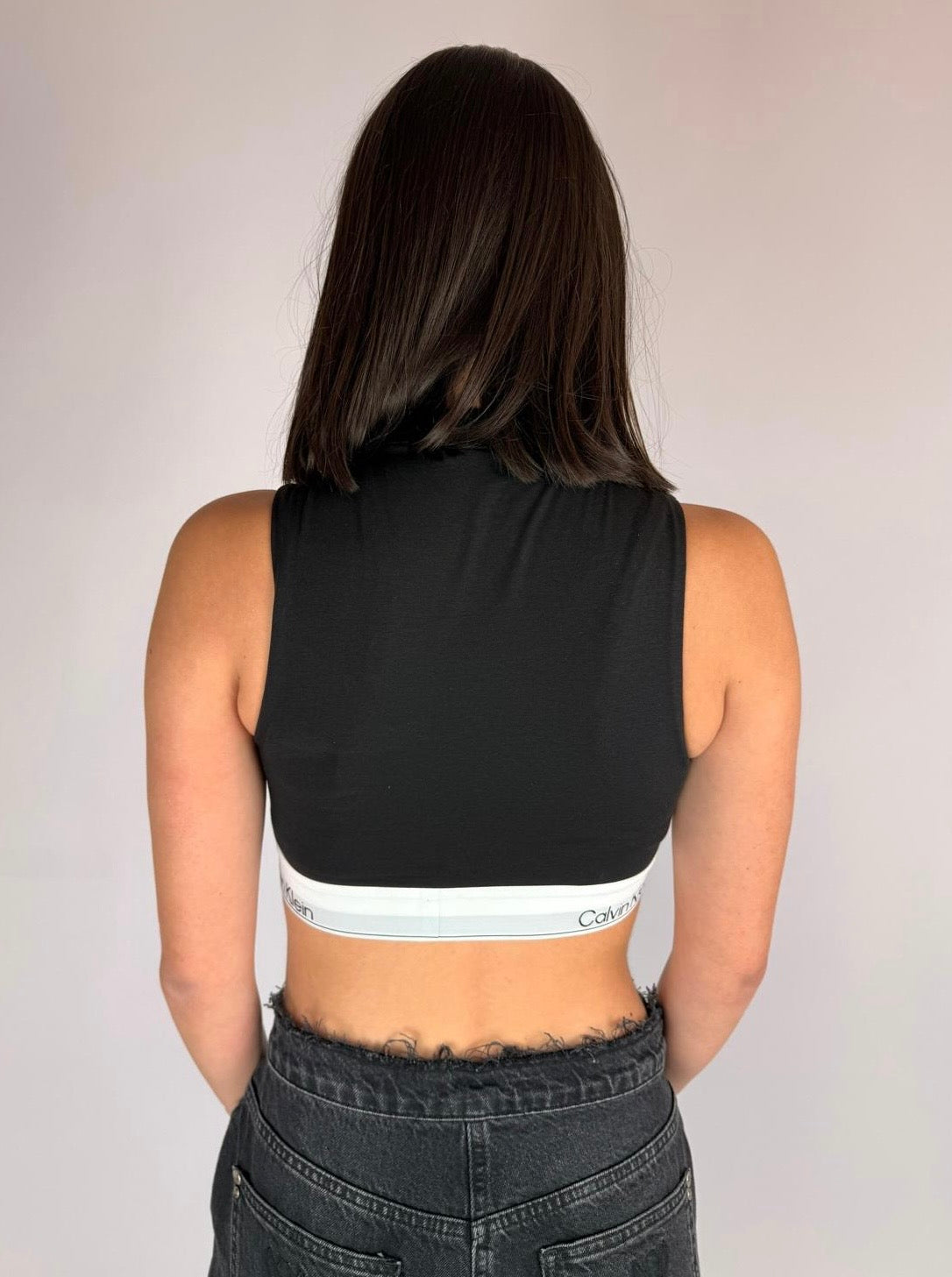 Top Colletto, Nero - Calvin Klein
