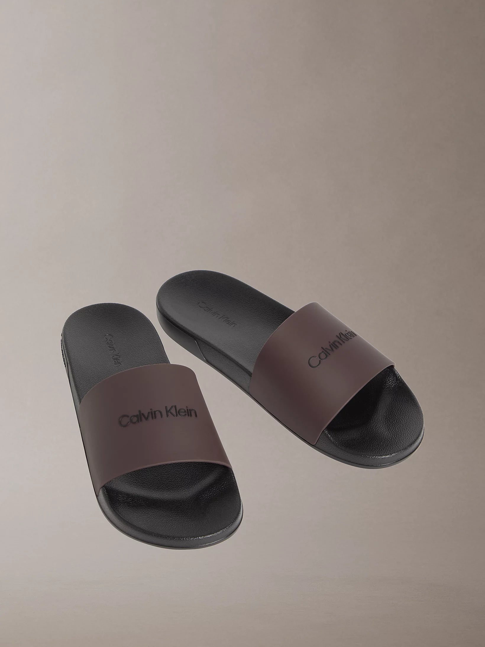 Ciabatta Logo Sagomato, Marrone - Calvin Klein