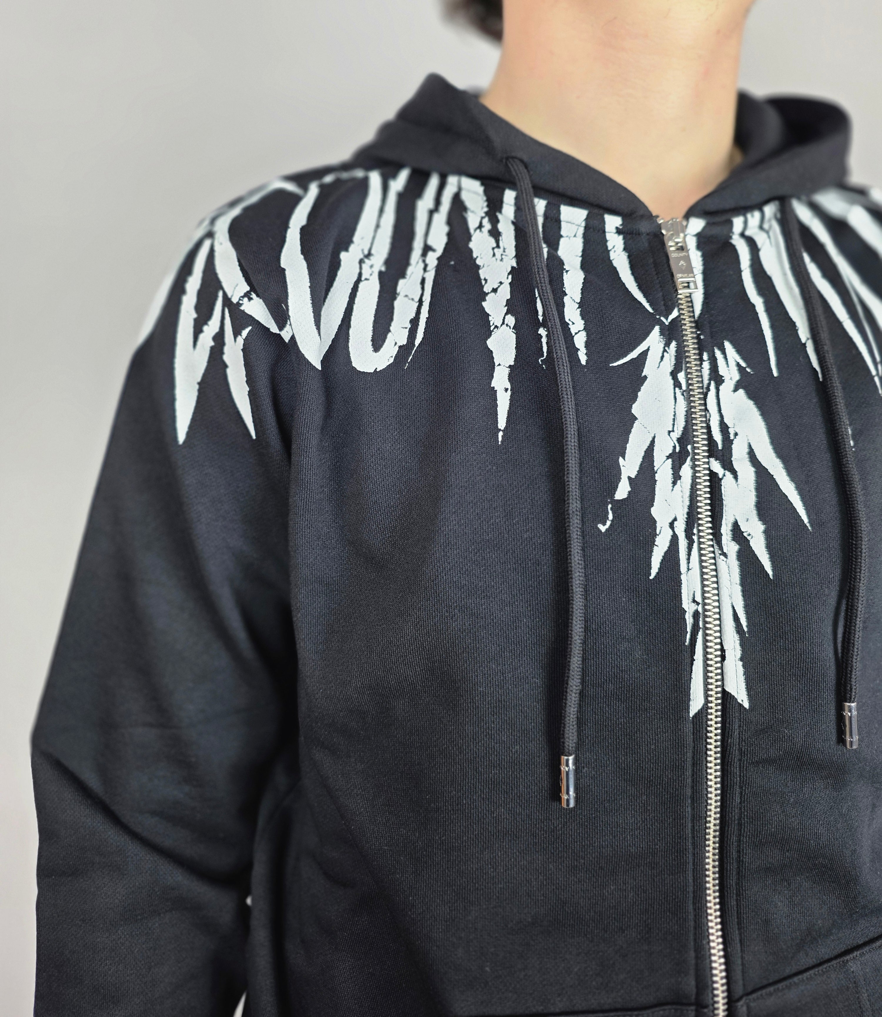 Hoodie Zip Logo Stylized - County Of Milan