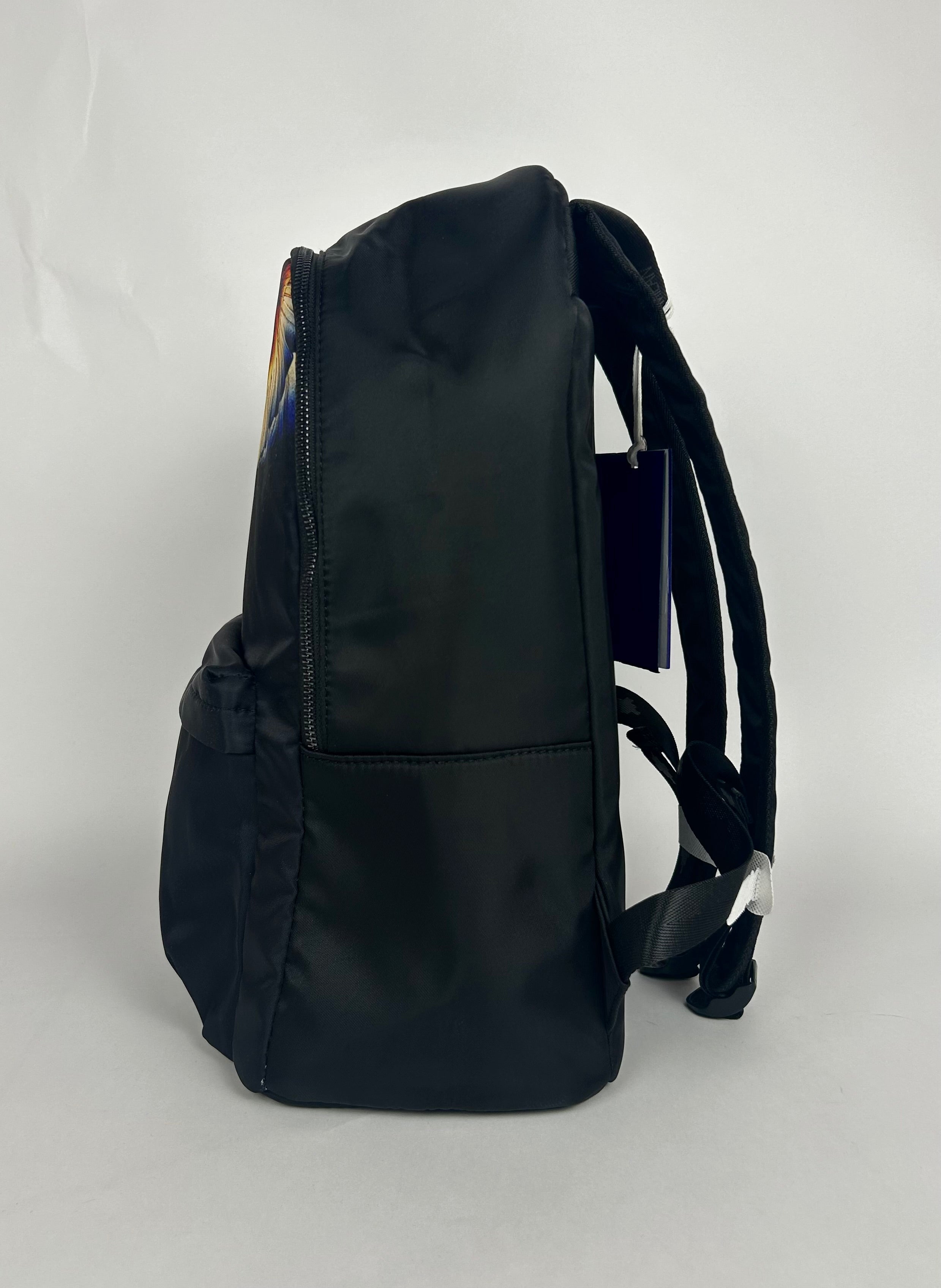 Backpack Naylon Red&Blue Wings, Jet Black - County Of Milan