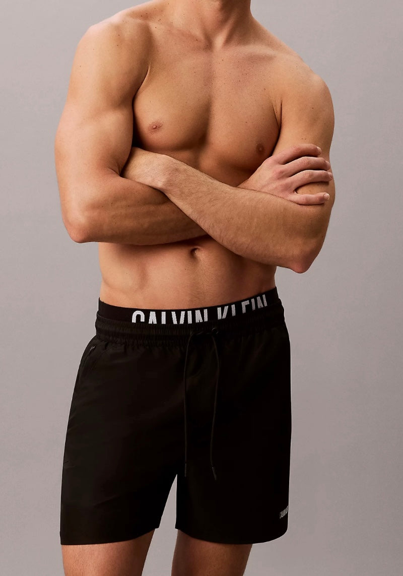 Costume Boxer Fascia Logo, Nero - Calvin Klein