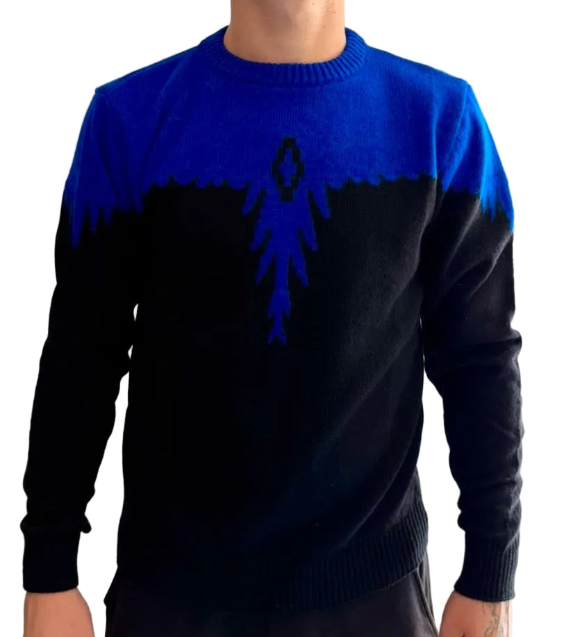 Maglione lana, nero ali blu - County of Milan
