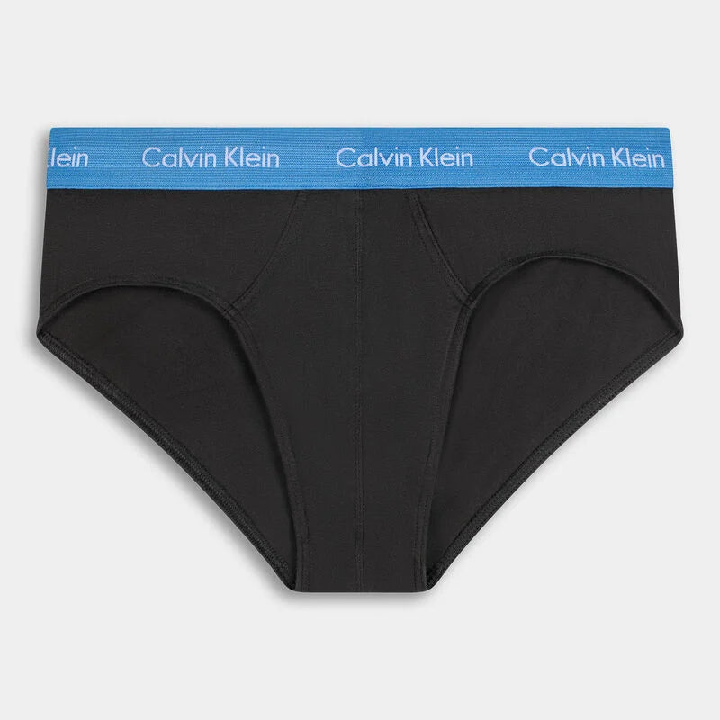 3PACK Slip Cotton Stretch, Nero/Tricolore - Calvin Klein