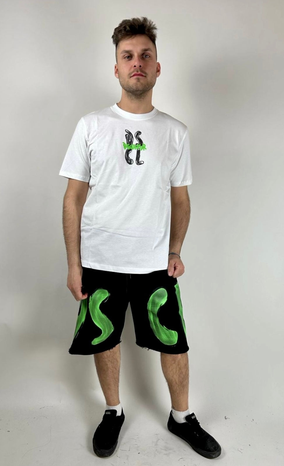 T-shirt DSCL, Bianco/Verde - Disclaimer