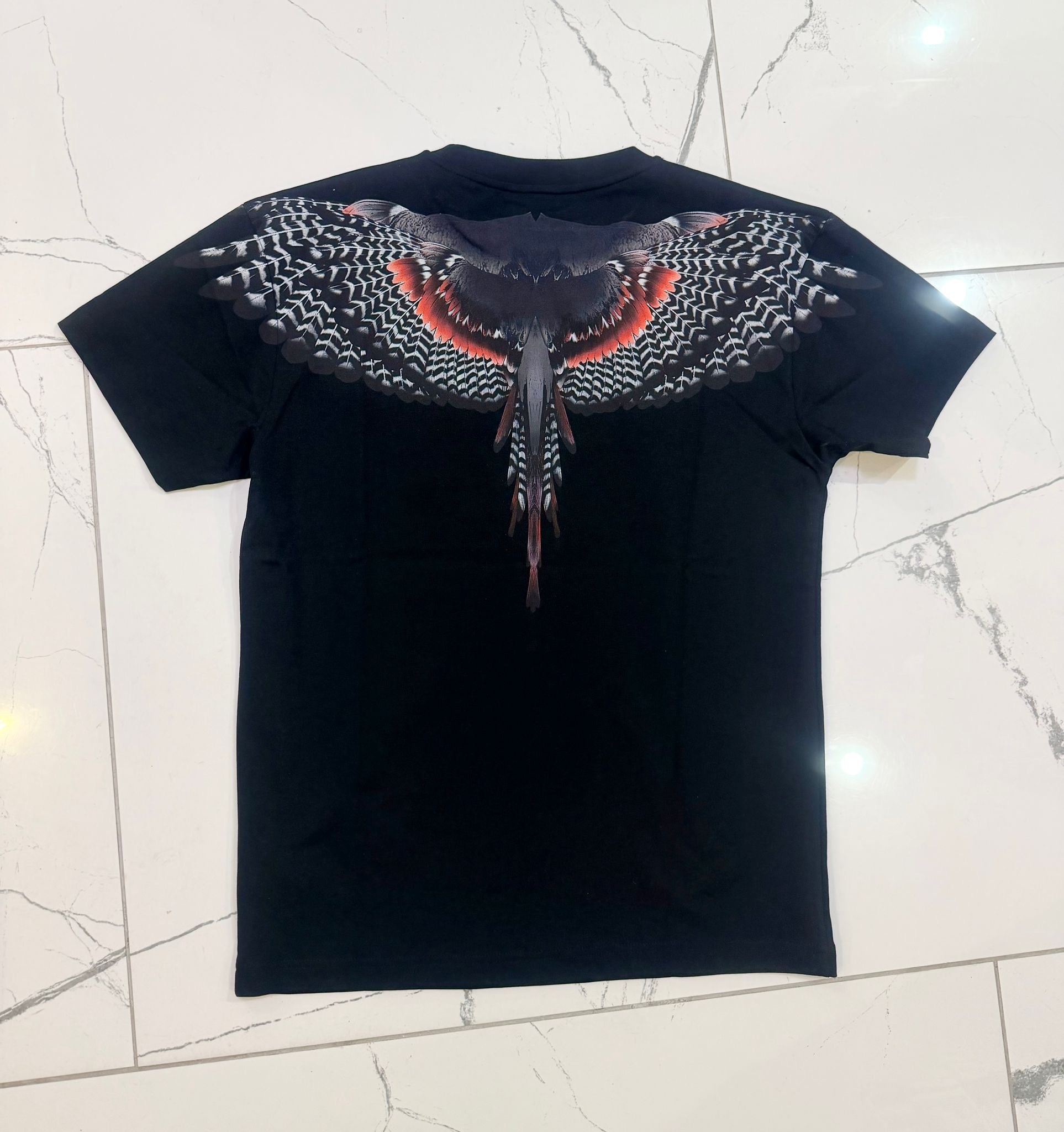 T-shirt Logo, Black/Red Wings, Nero - County Of Milan