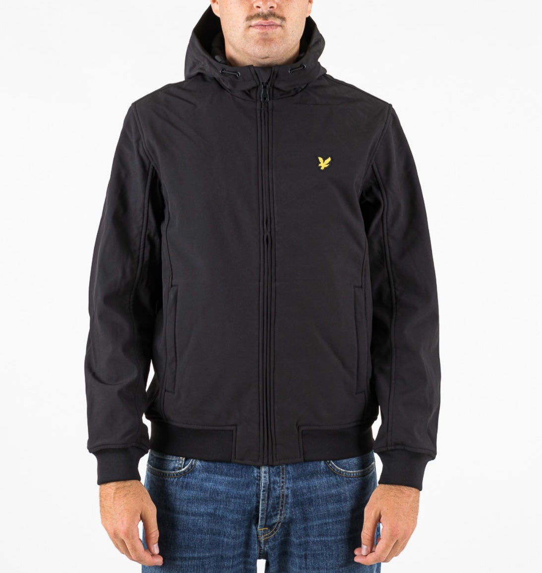Mesh Back Softshell Jacket, Jet Black - Lyle&Scott