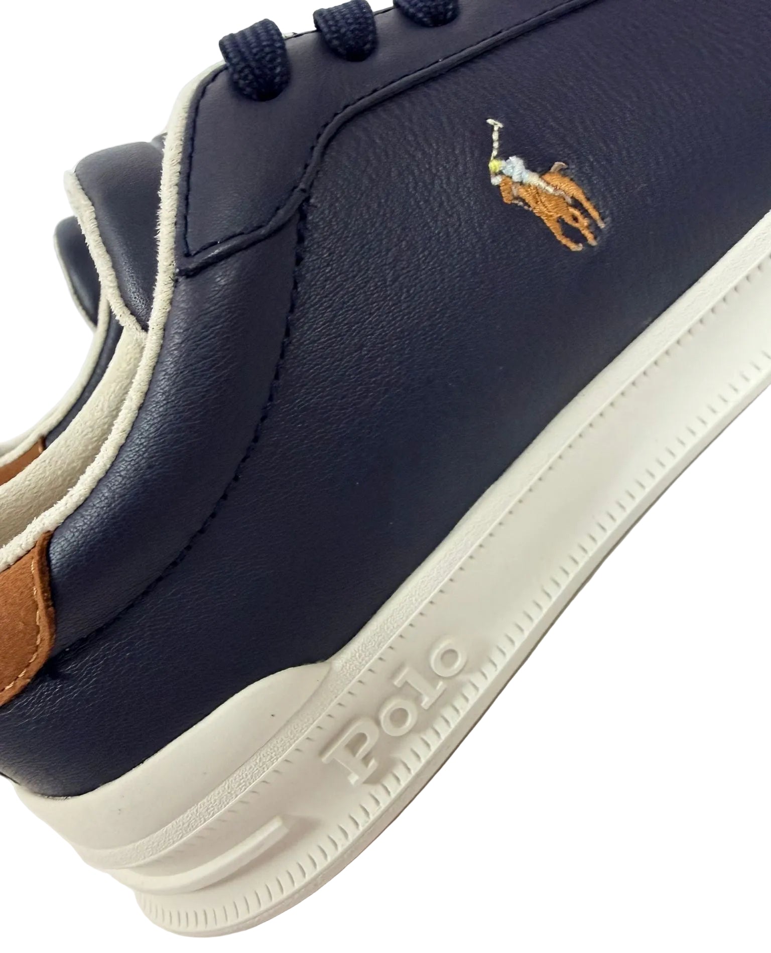 Sneakers Pelle Cavallino, Blu/Bianco/Cuoio - Polo Ralph Lauren