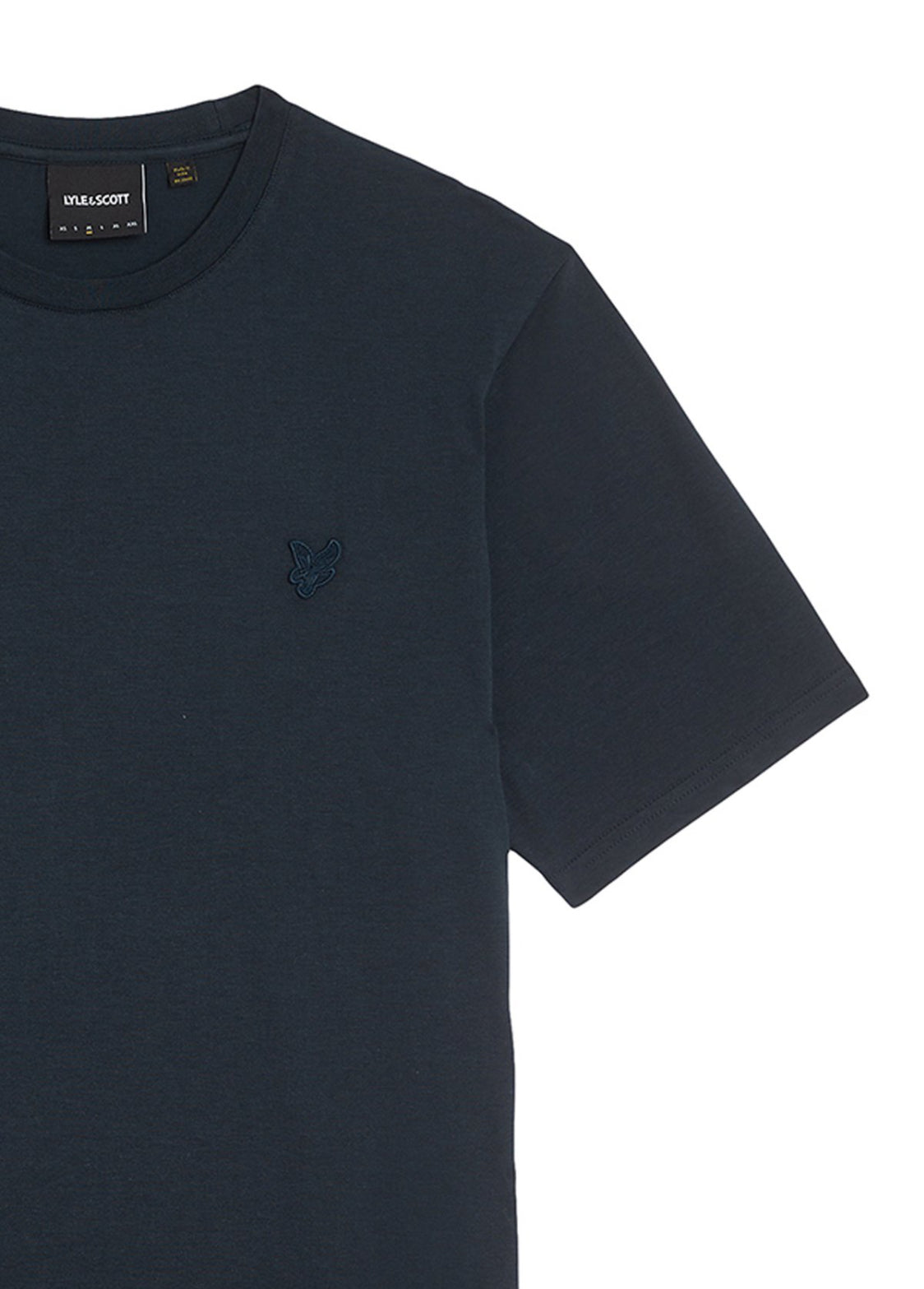 T-shirt Cotton Crew Neck, Dark Navy, Tono su Tono - Lyle&Scott