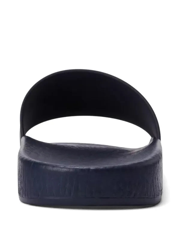 Ciabatta Logo Pony, Blu Navy/Bianco -