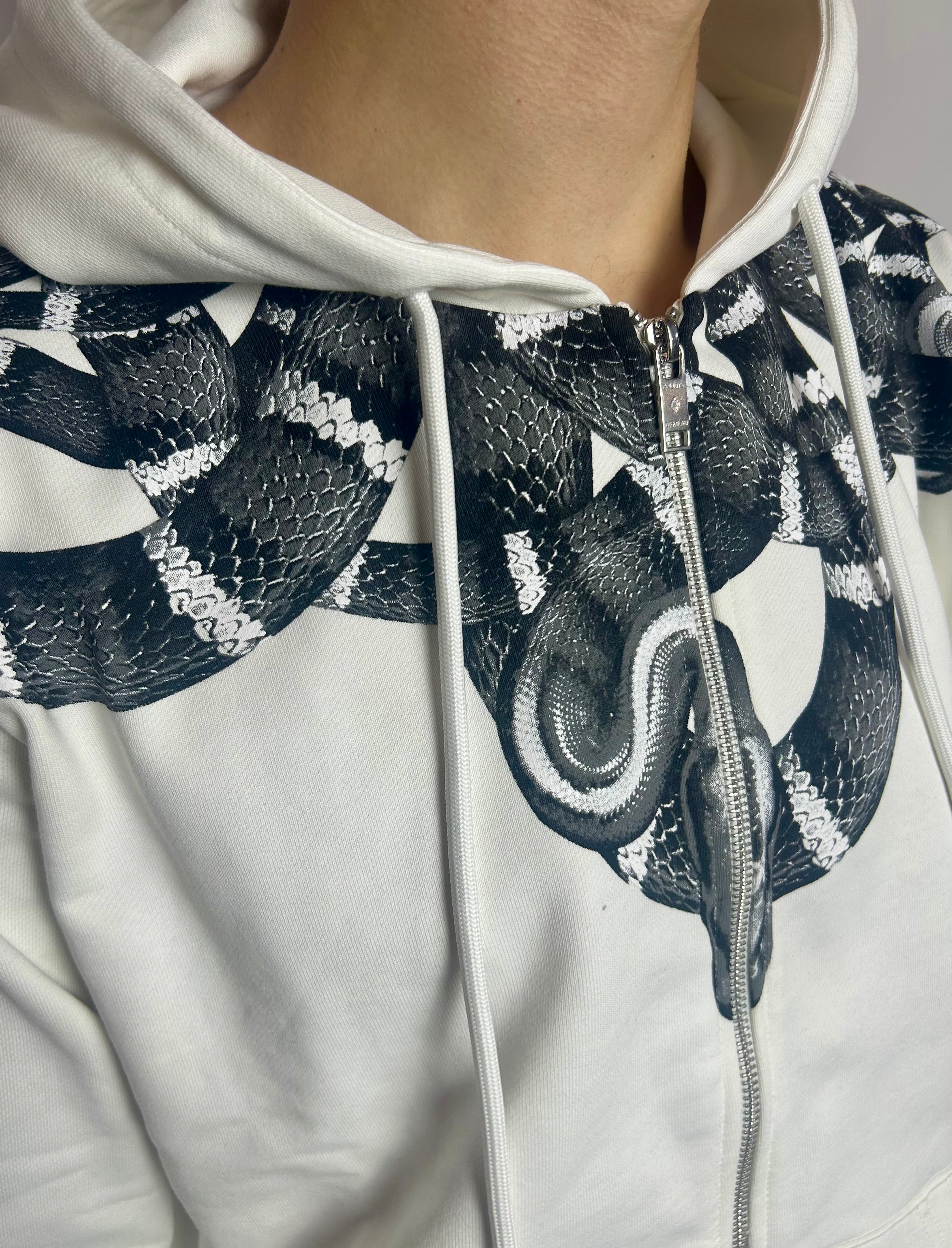 Hoodie Zip Snake, Off White - County Of Milan