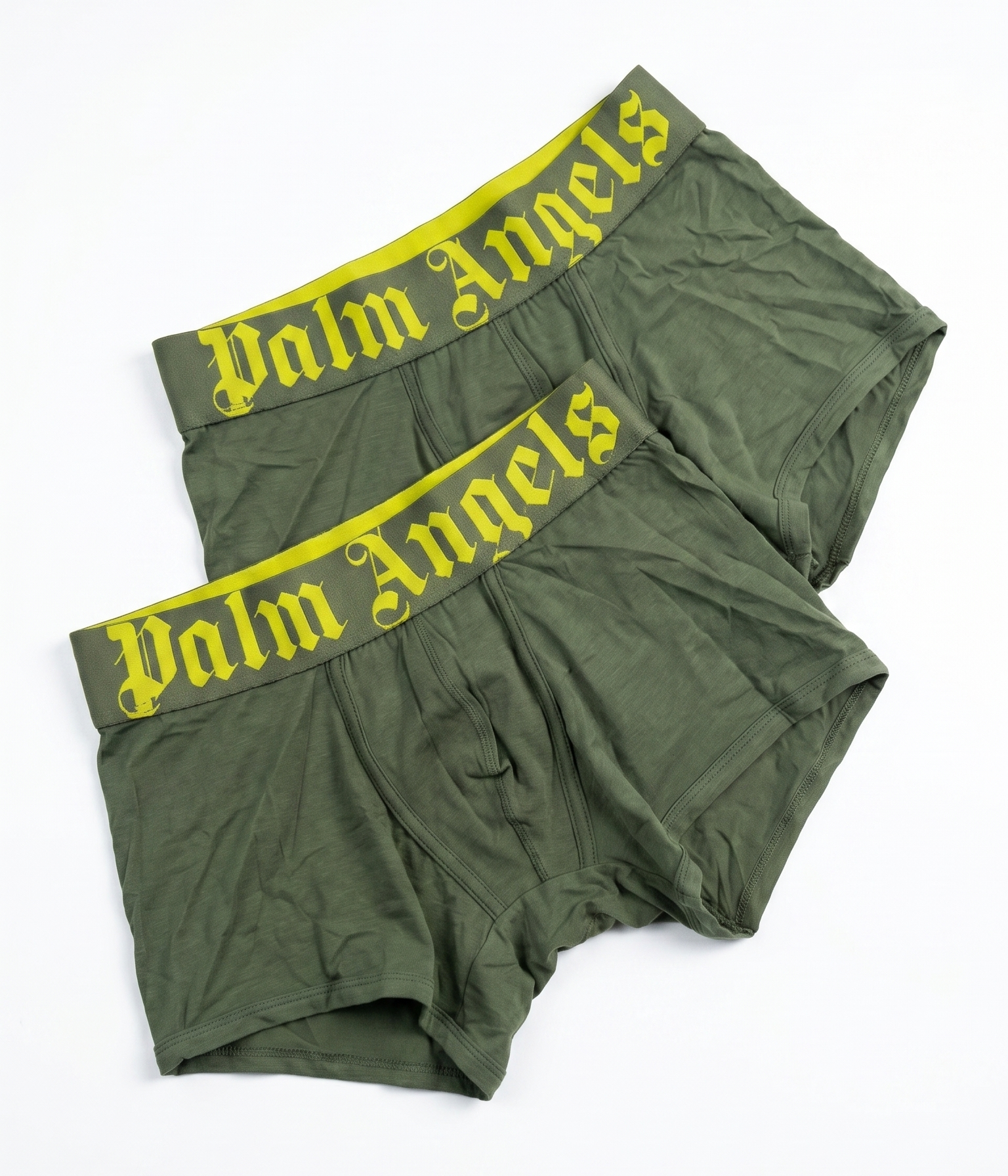 2Pack Boxer Big Logo, Verde Militare/Lime - Palm Angels