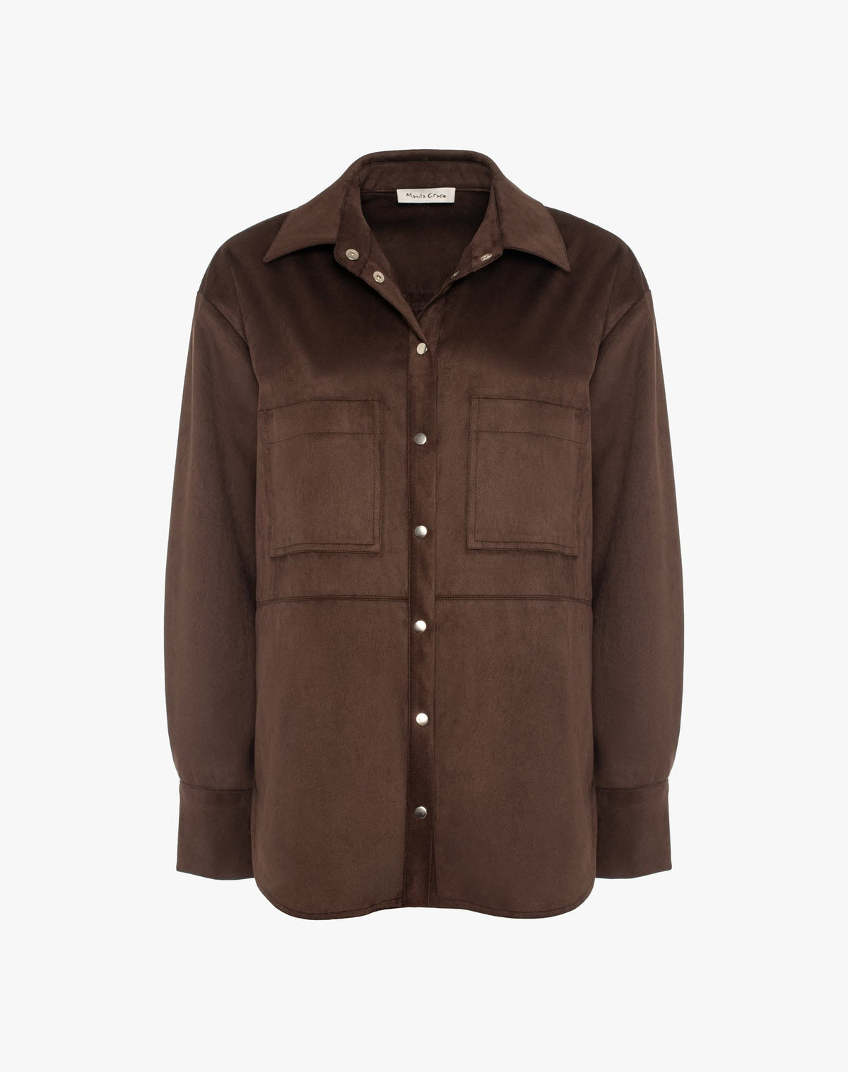Camicia Effetto Suede, Moro - Manila Grace