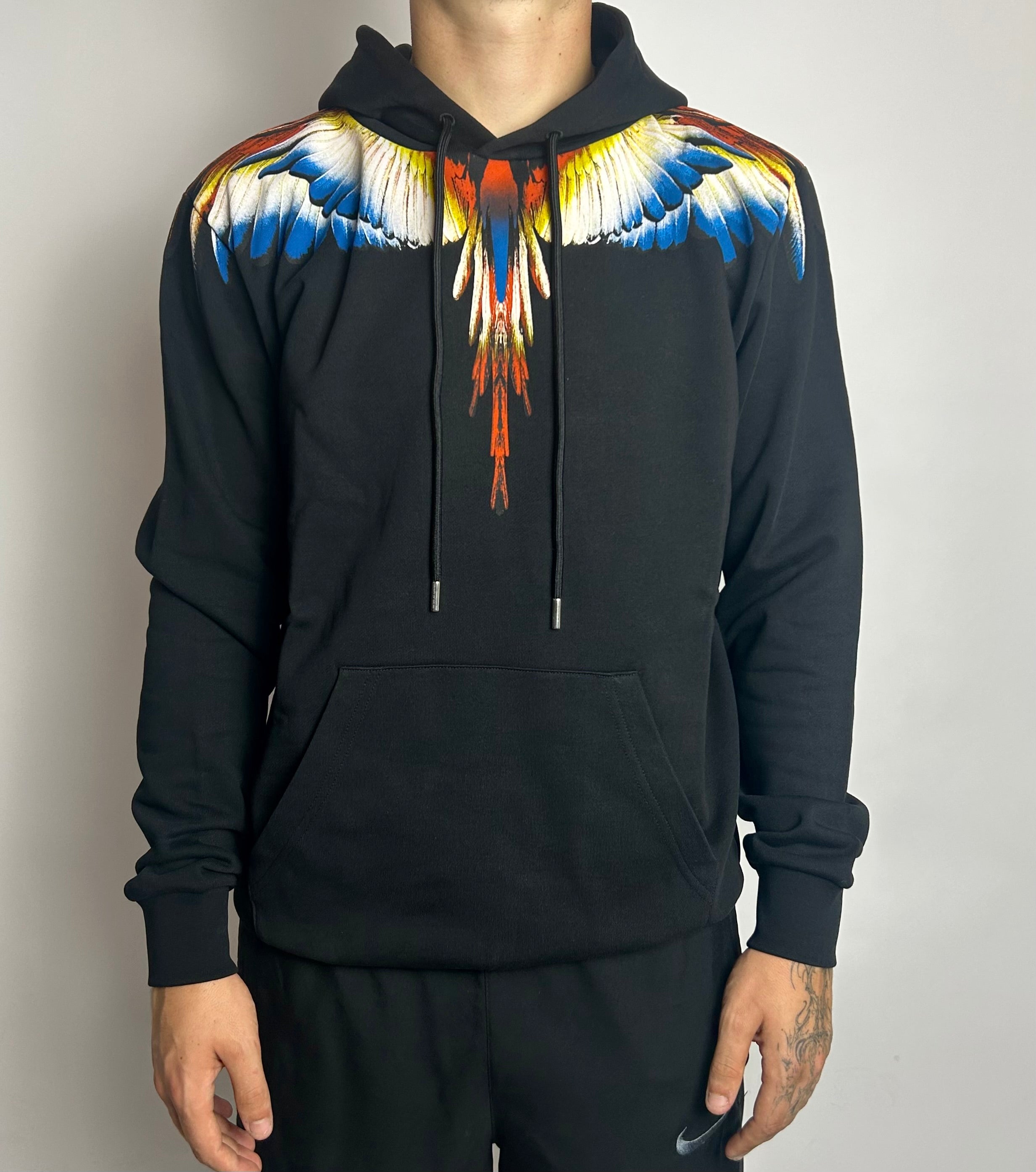 Hoodie Blue&Red Wings, Black - County Of Milan