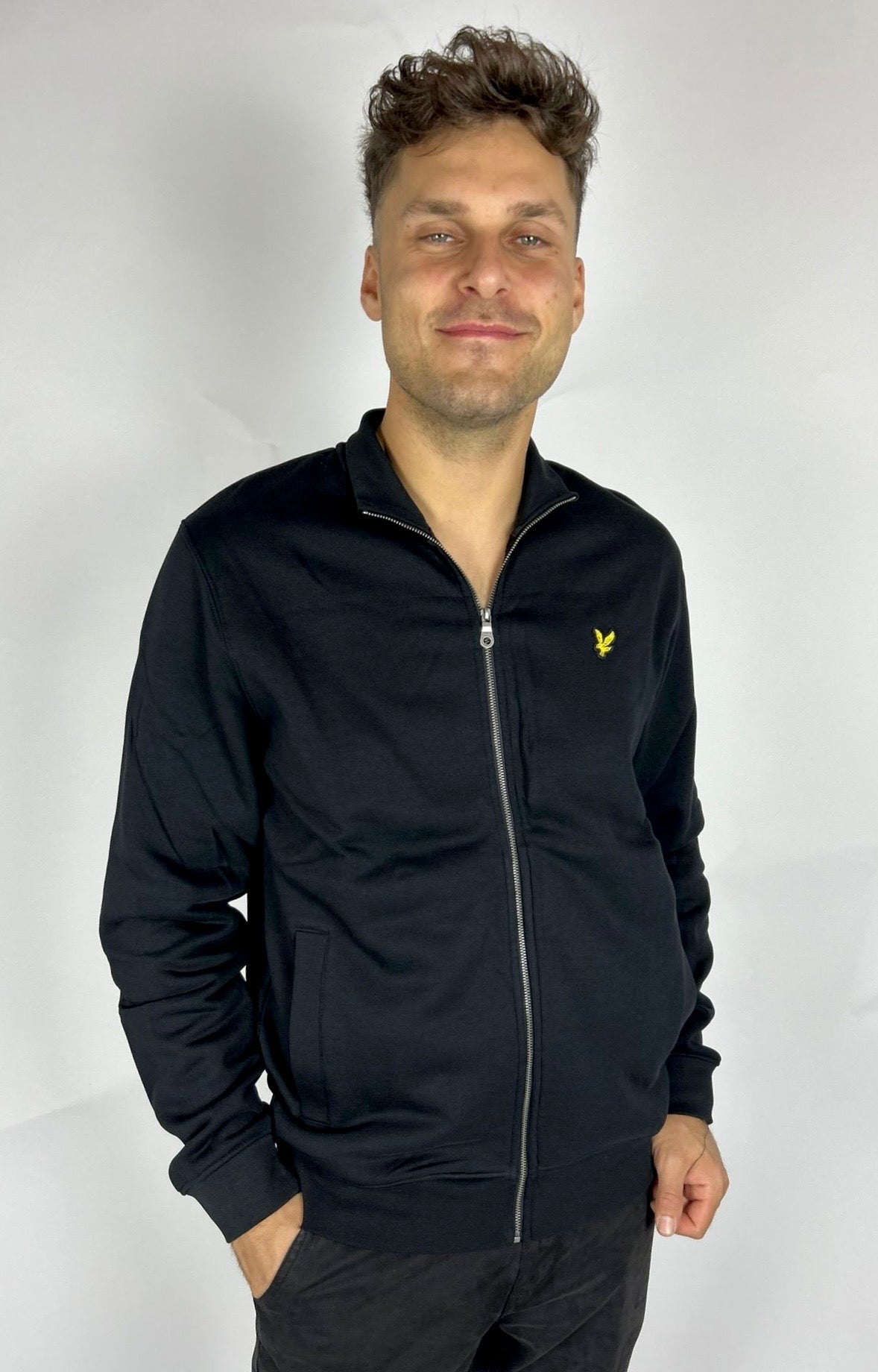 Zip Hoodie, Jet Black - Lyle&Scott