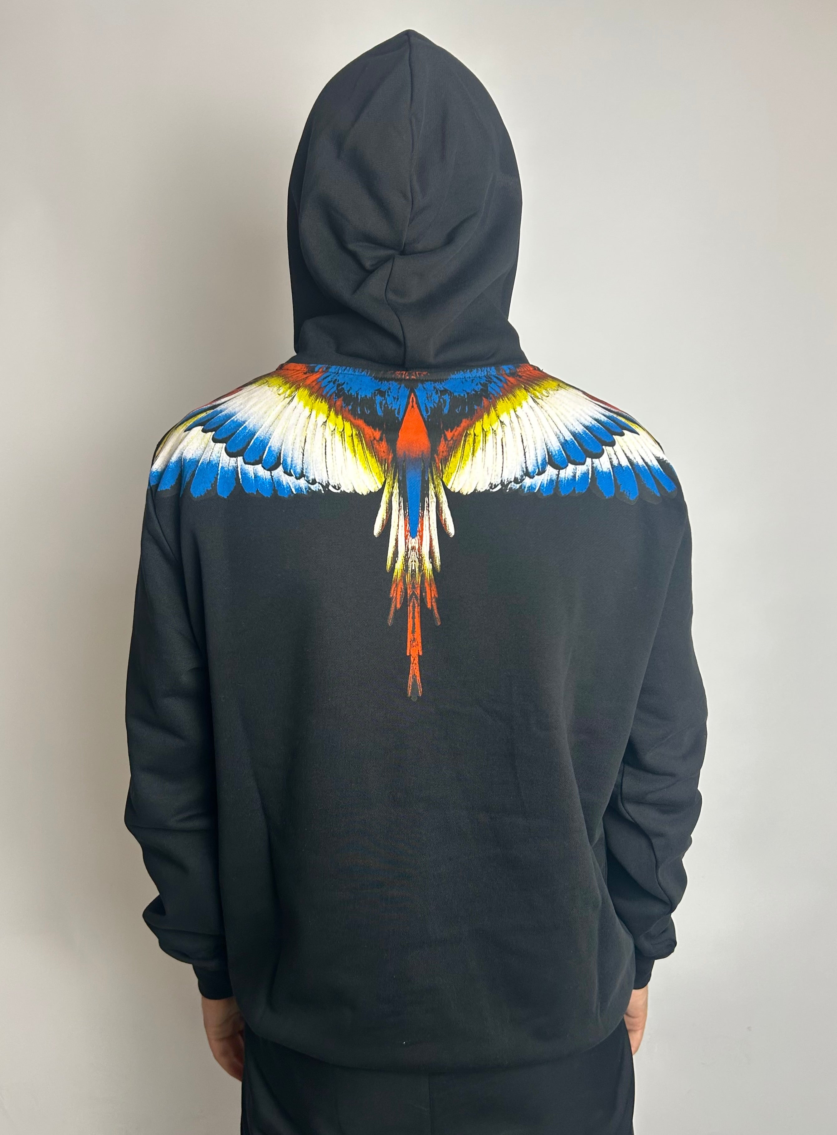 Hoodie Blue&Red Wings, Black - County Of Milan