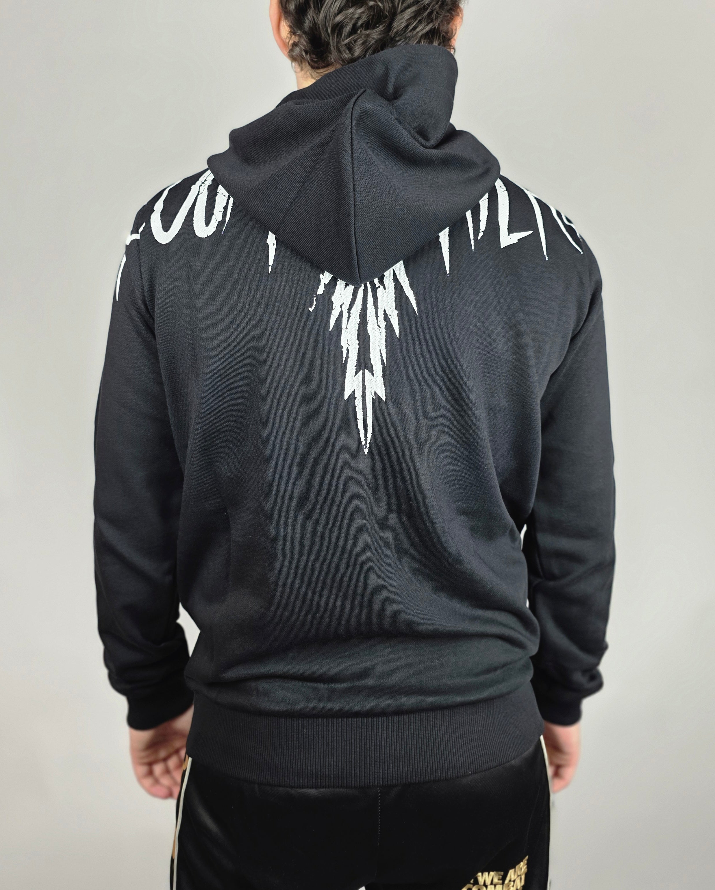 Hoodie Zip Logo Stylized - County Of Milan