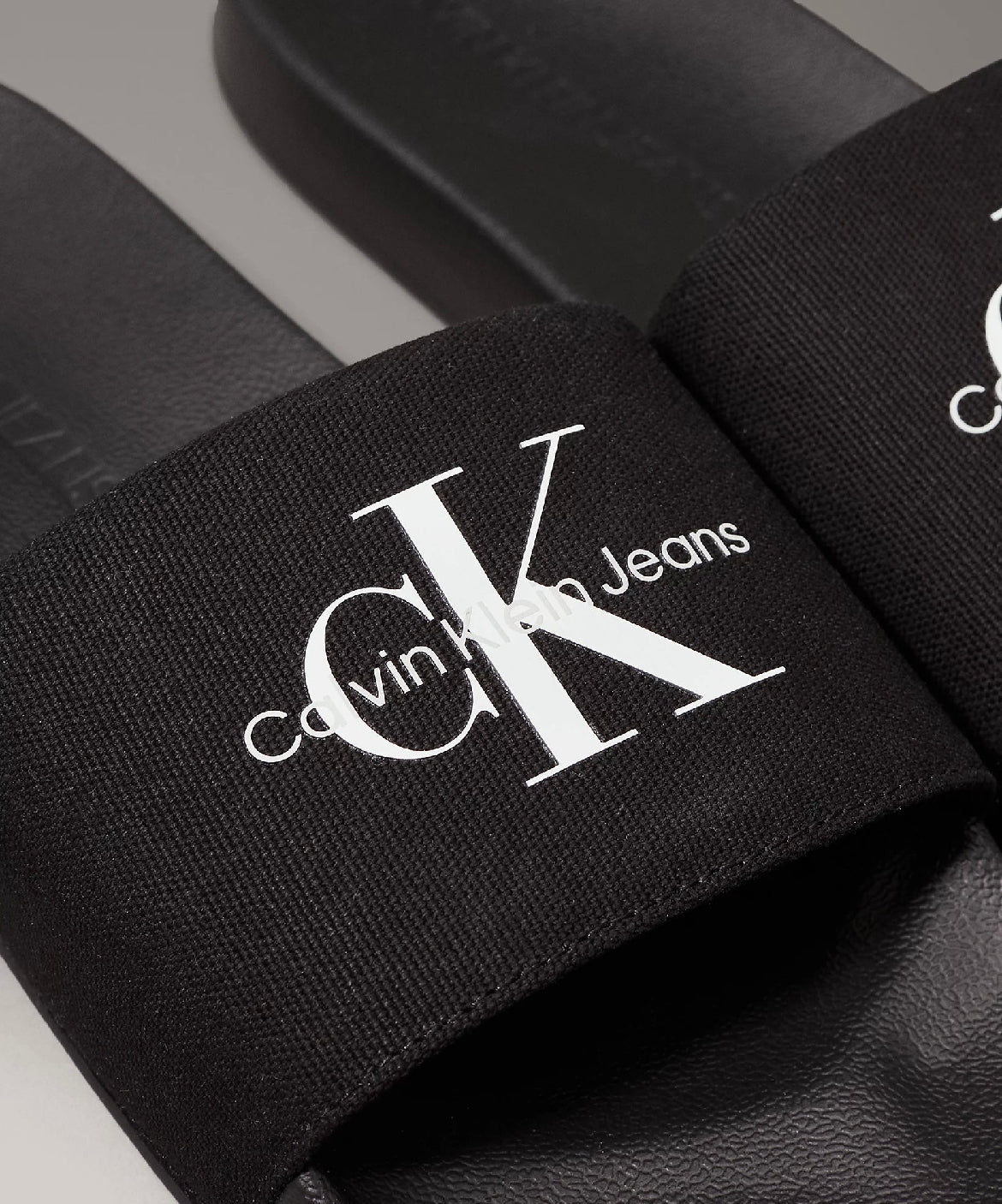 Ciabatta Tela Logo, Nero/Bianco - Calvin Klein