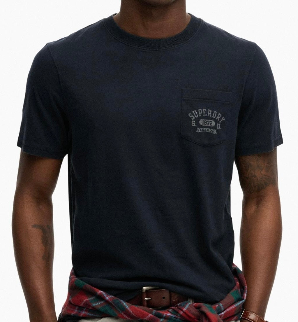 T-shirt Taschino Logo, Blu Notte - Superdry