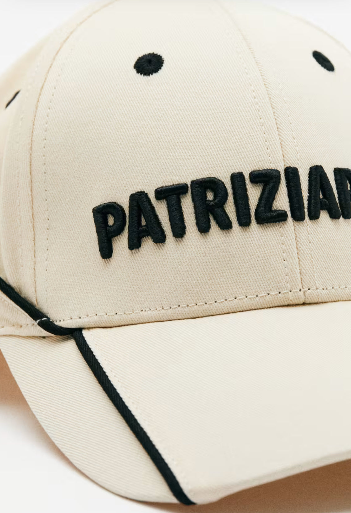 Cappello Baseball Cotone, Crema/Nero - Patrizia Pepe