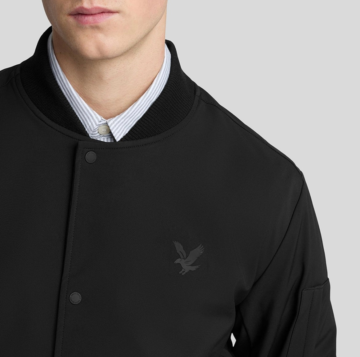 Softshell Bomber Jacket, Jet Black - Lyle&Scott