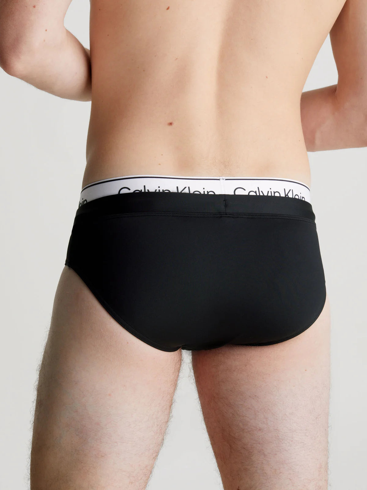 Costume Slip Elastico Logo, Nero/Bianco - Calvin Klein