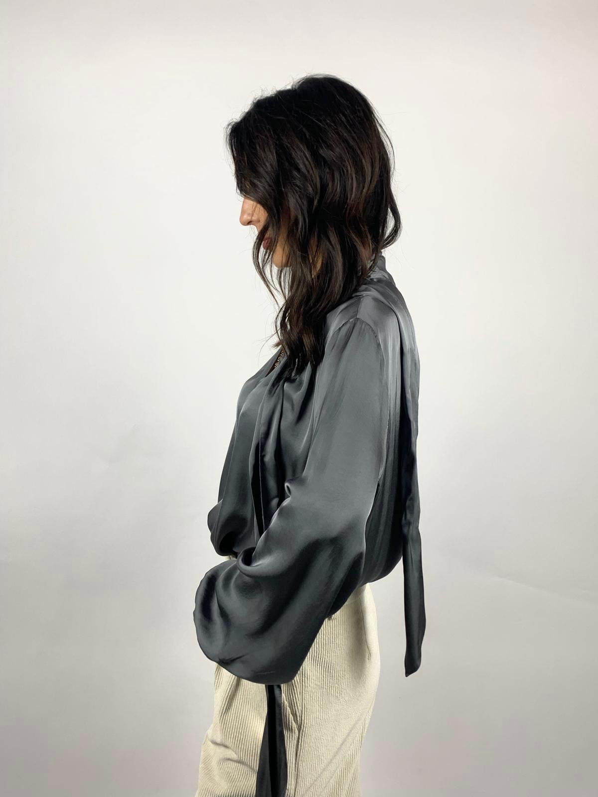 Blusa Laccio, Antracite - Manila Grace