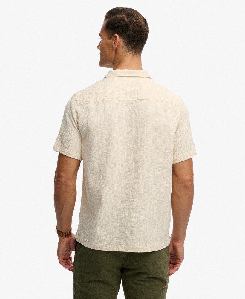 Camicia Cotone Texturizzata Manica Corta, Sabbia - Superdry
