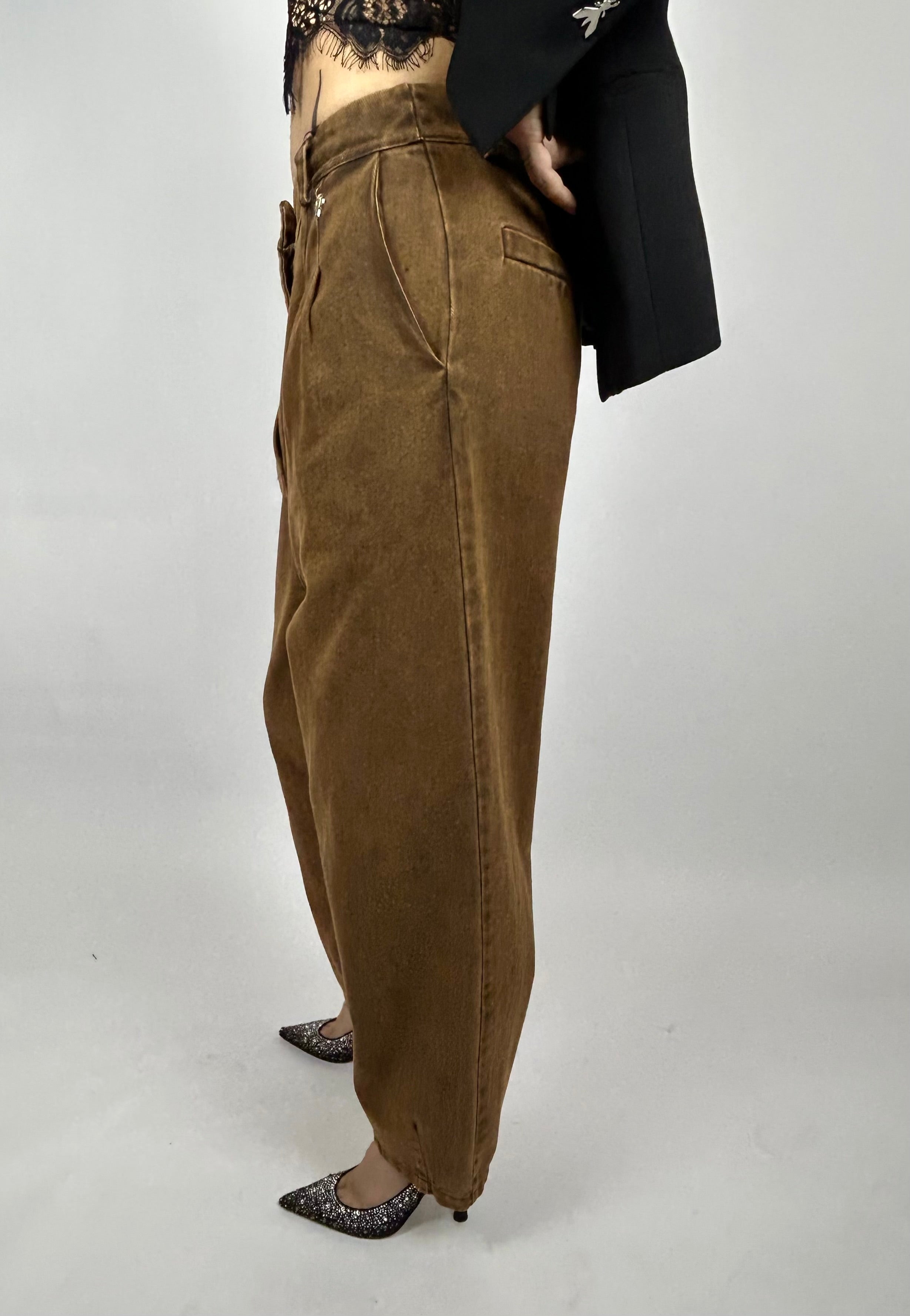 Jeans Morbido, Marrone - Philia Loft