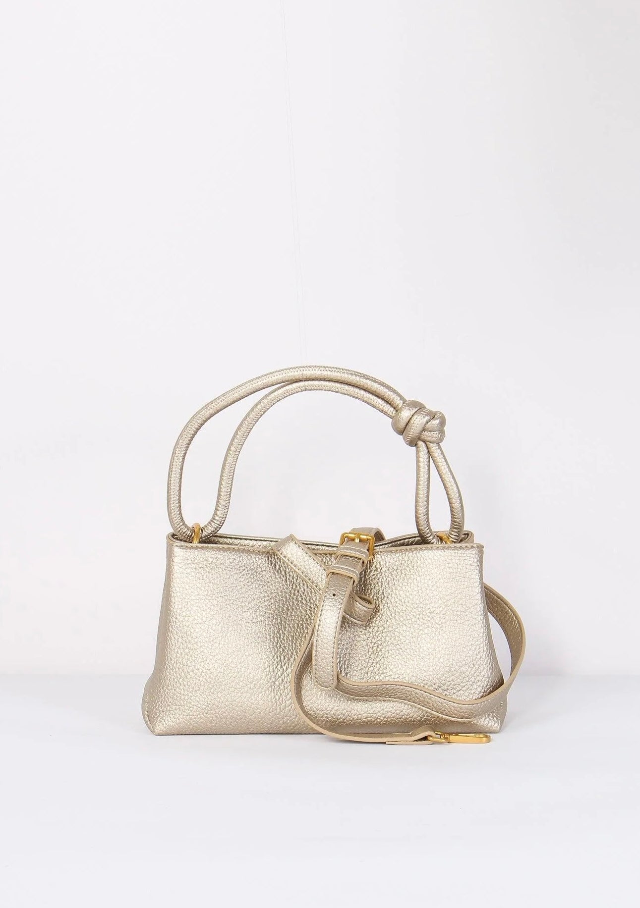 Borsa Mini Nodo, Dorata - Manila Grace