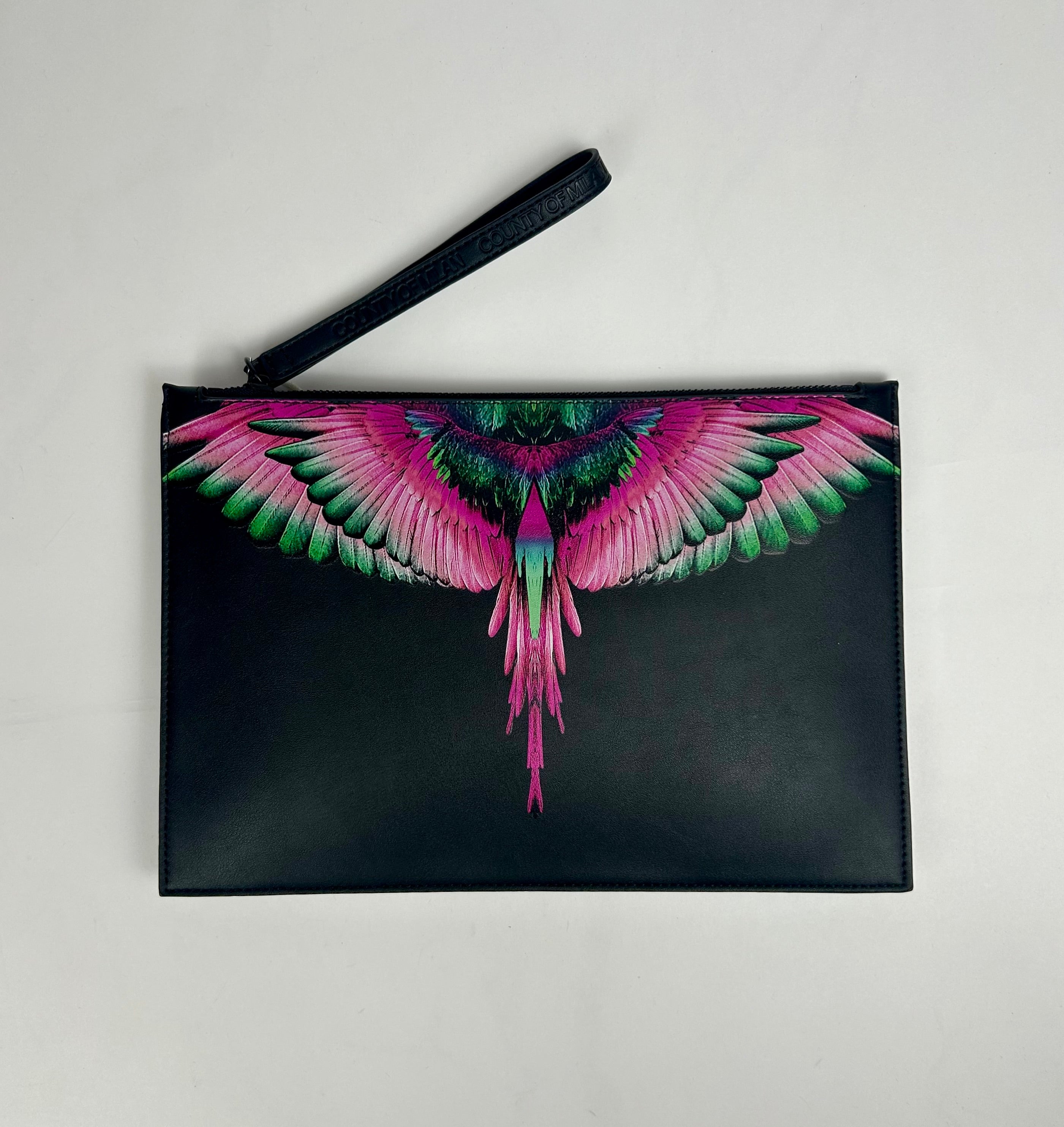 Pochette Pink&Green Wings, Jet Black - County Of Milan