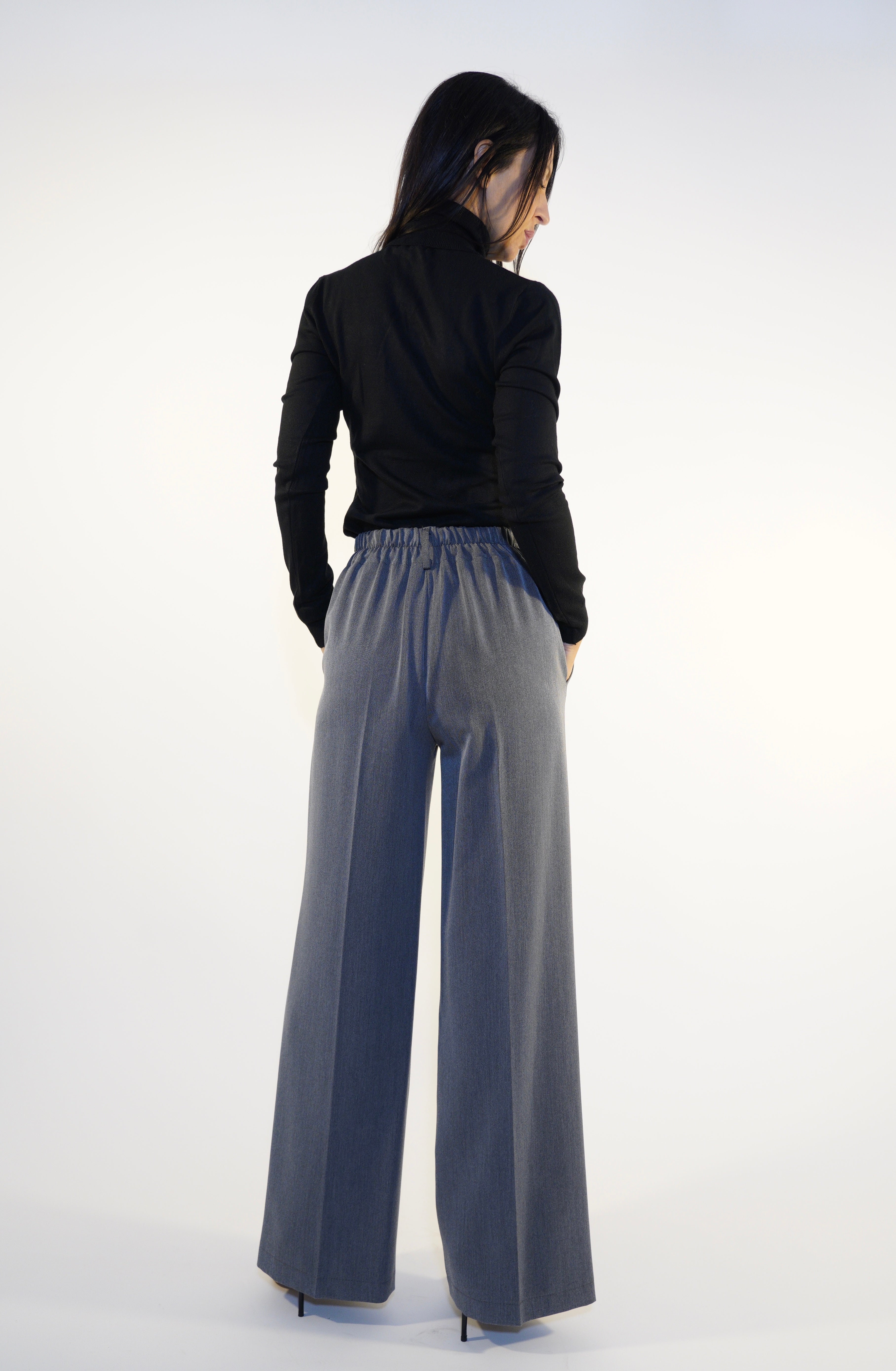 Pantalone Vita Alta, Antracite - Take Two