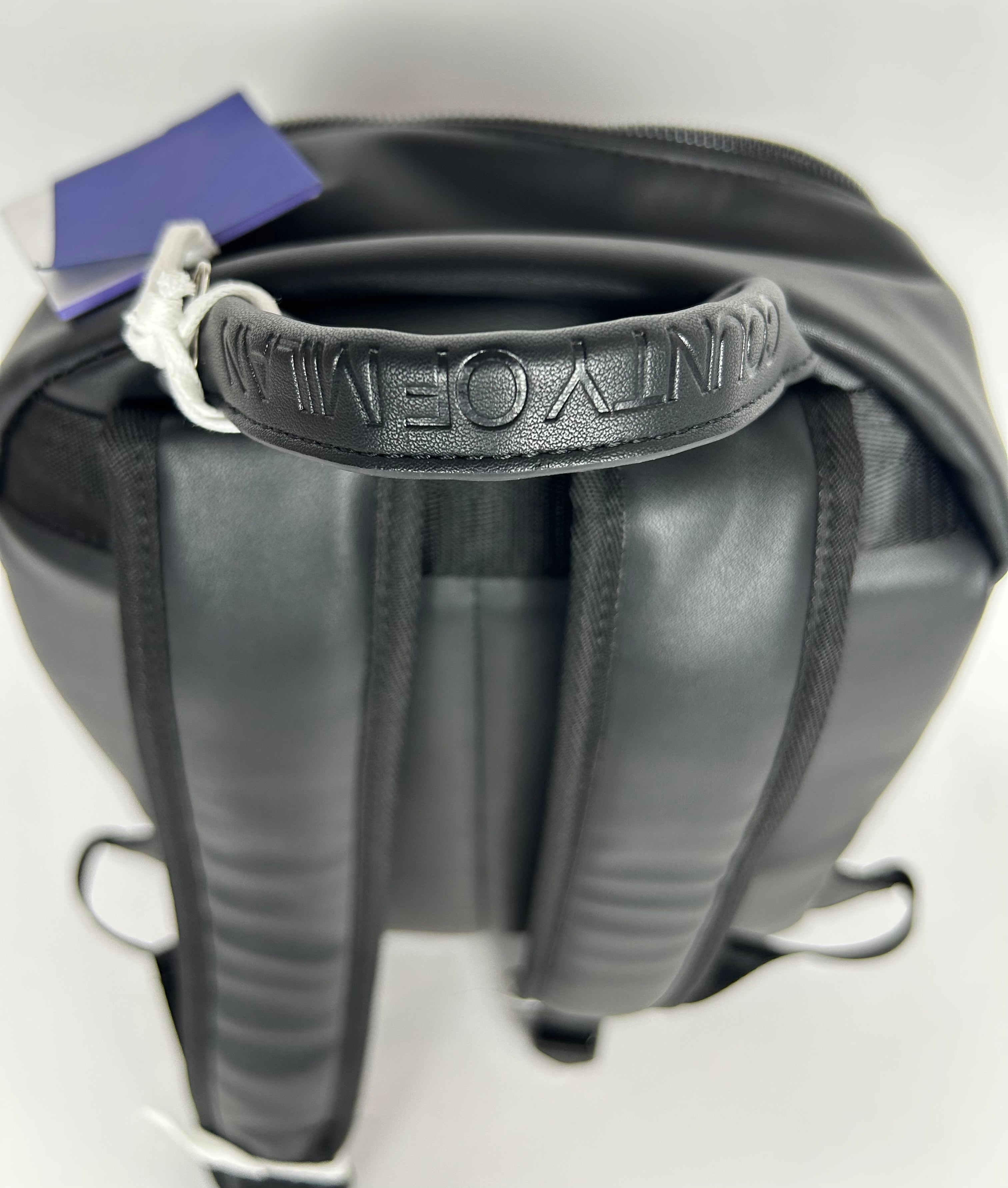 Backpack Ecopelle Stylized Wings, Jet Black - County Of Milan