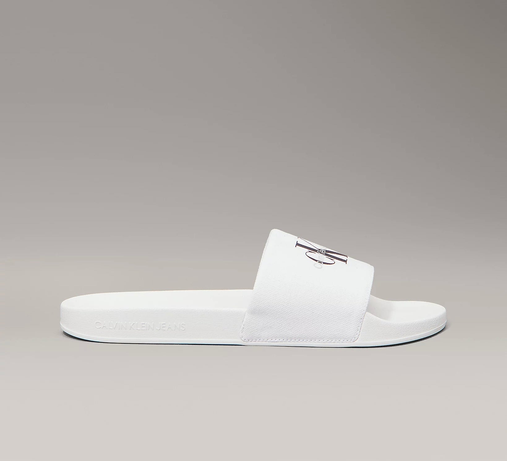 Ciabatta Tela Logo, Bianco - Calvin Klein