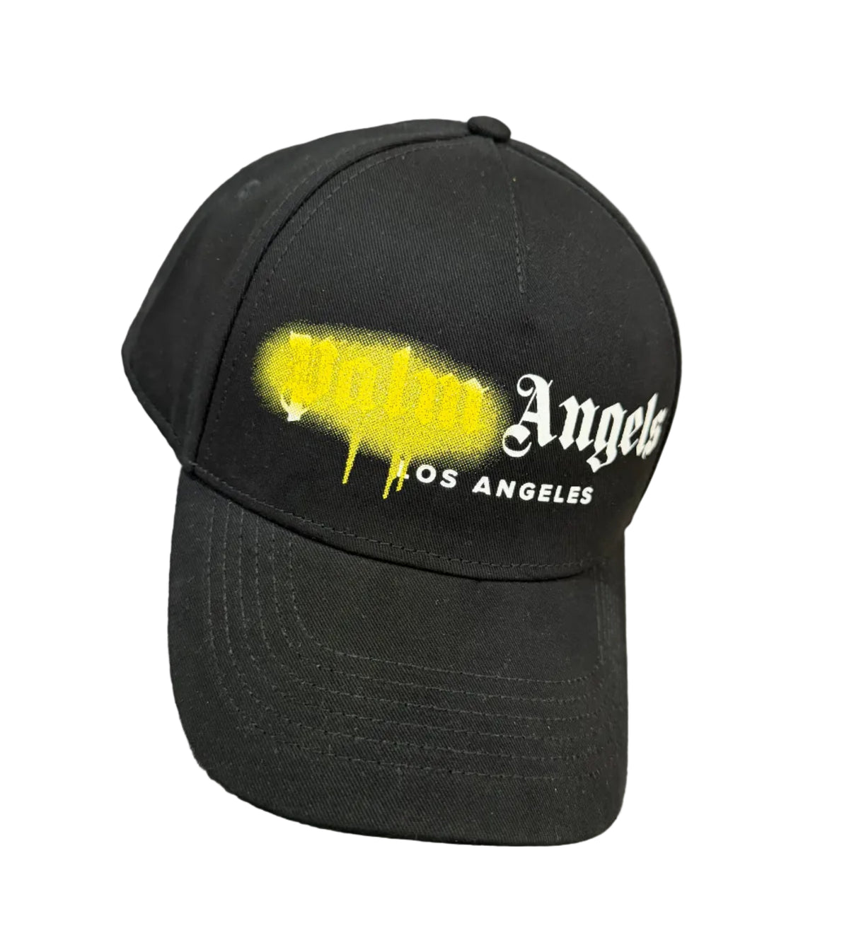 Cappello Baseball Yellow Glitter Spray, Nero - Palm Angels