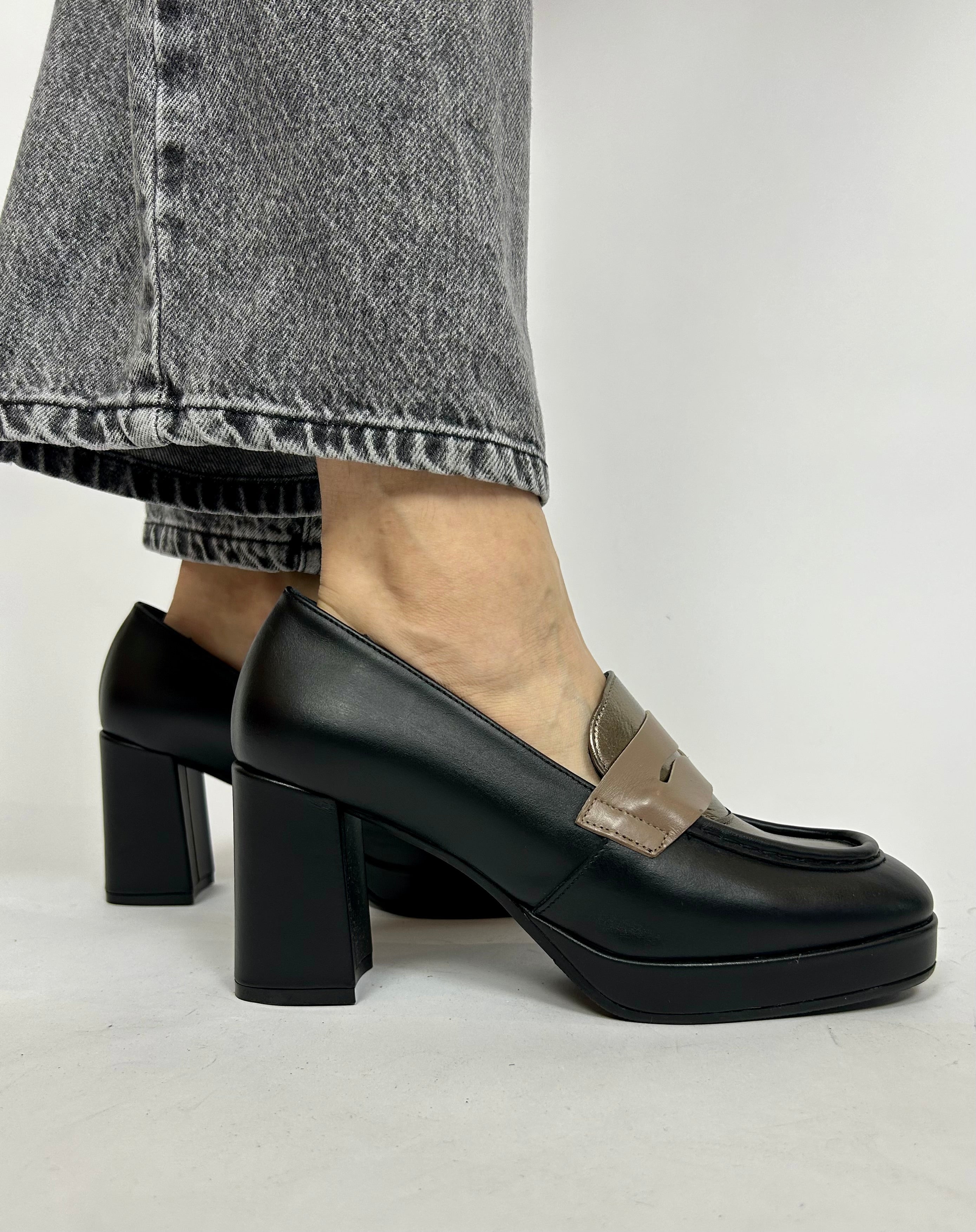 Décolleté Plateau, Nero&Oro - Kate Libertine