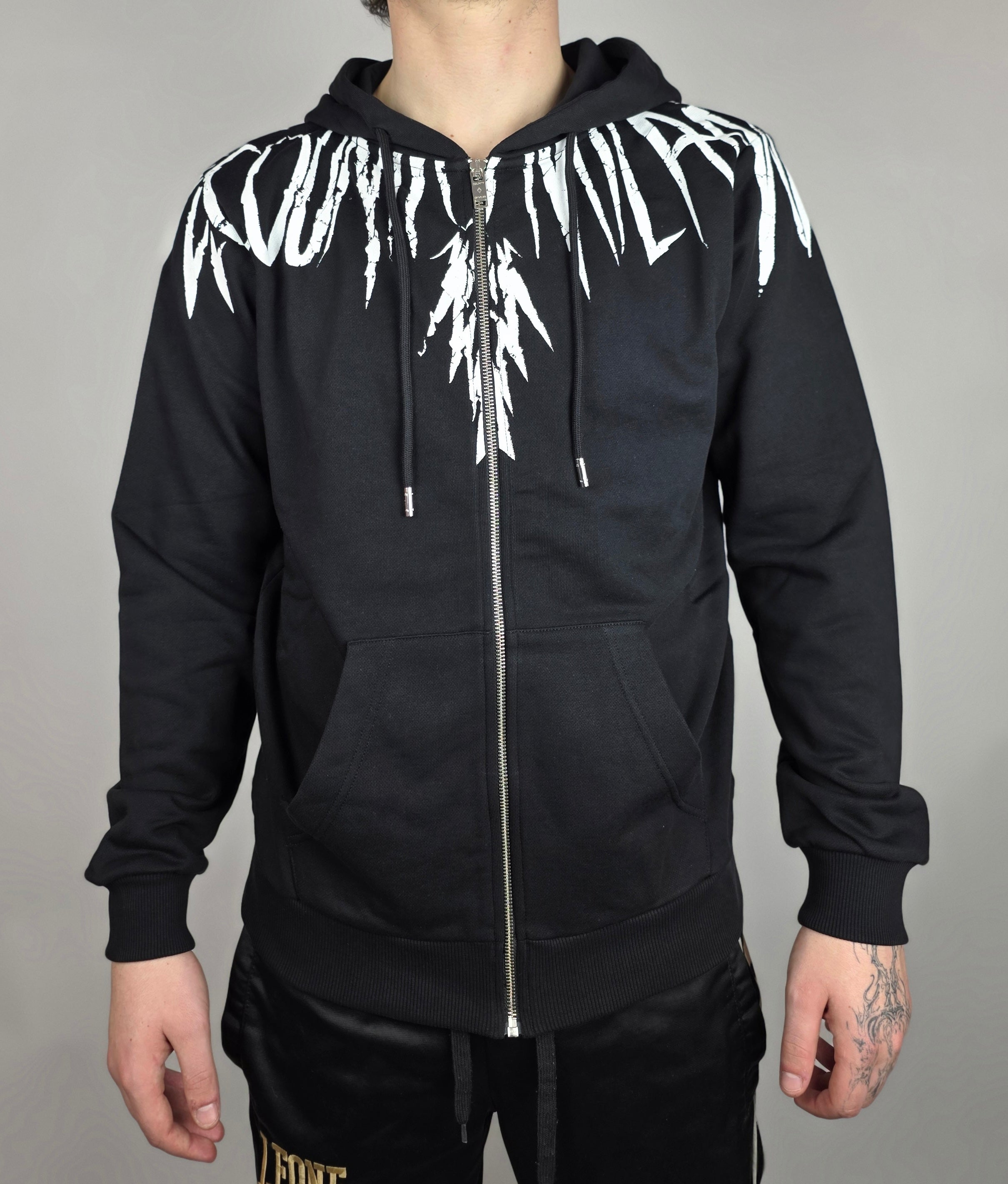Hoodie Zip Logo Stylized - County Of Milan