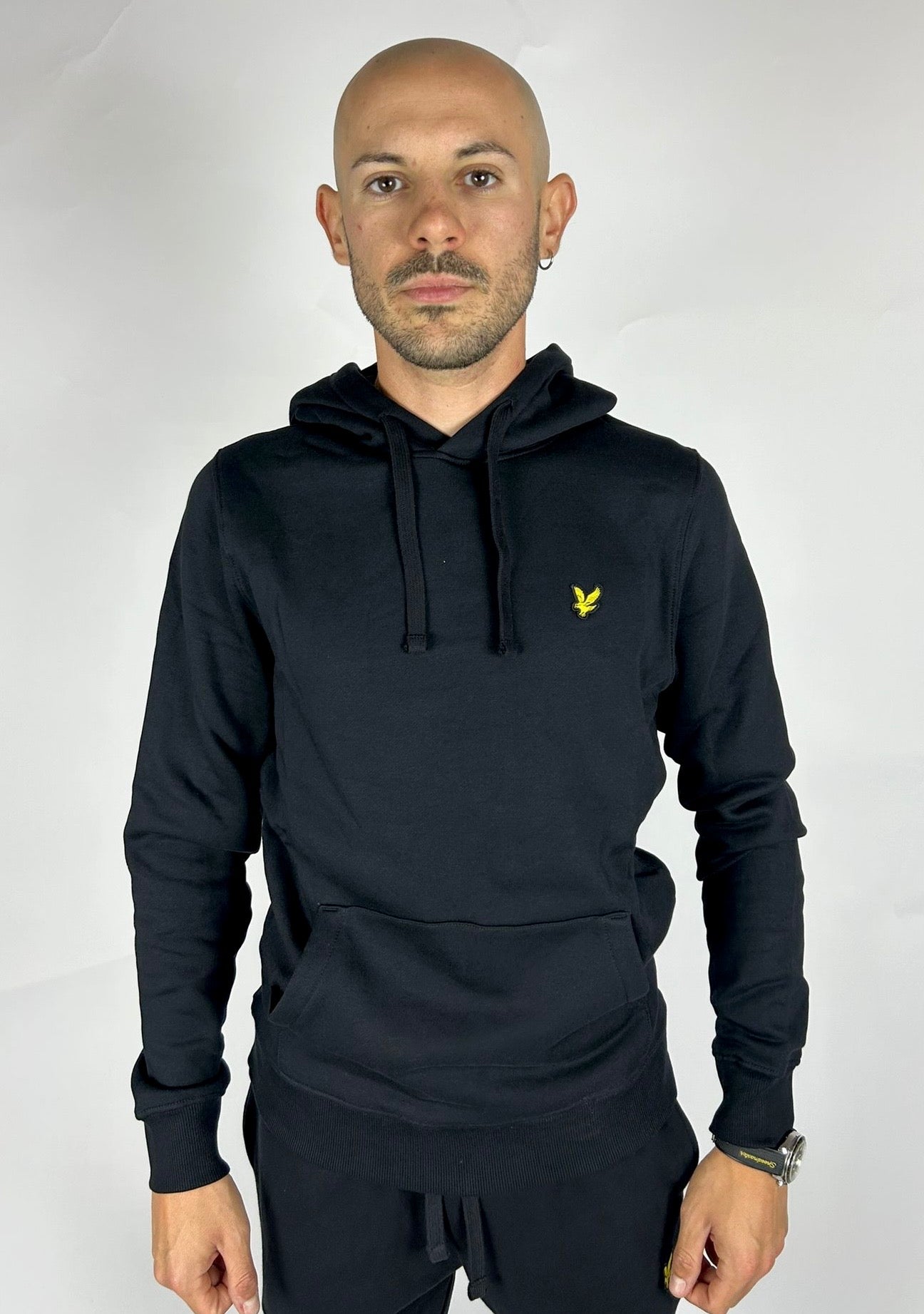 Loopback Cotton Hoodie Padded, Jet Black - Lyle&Scott