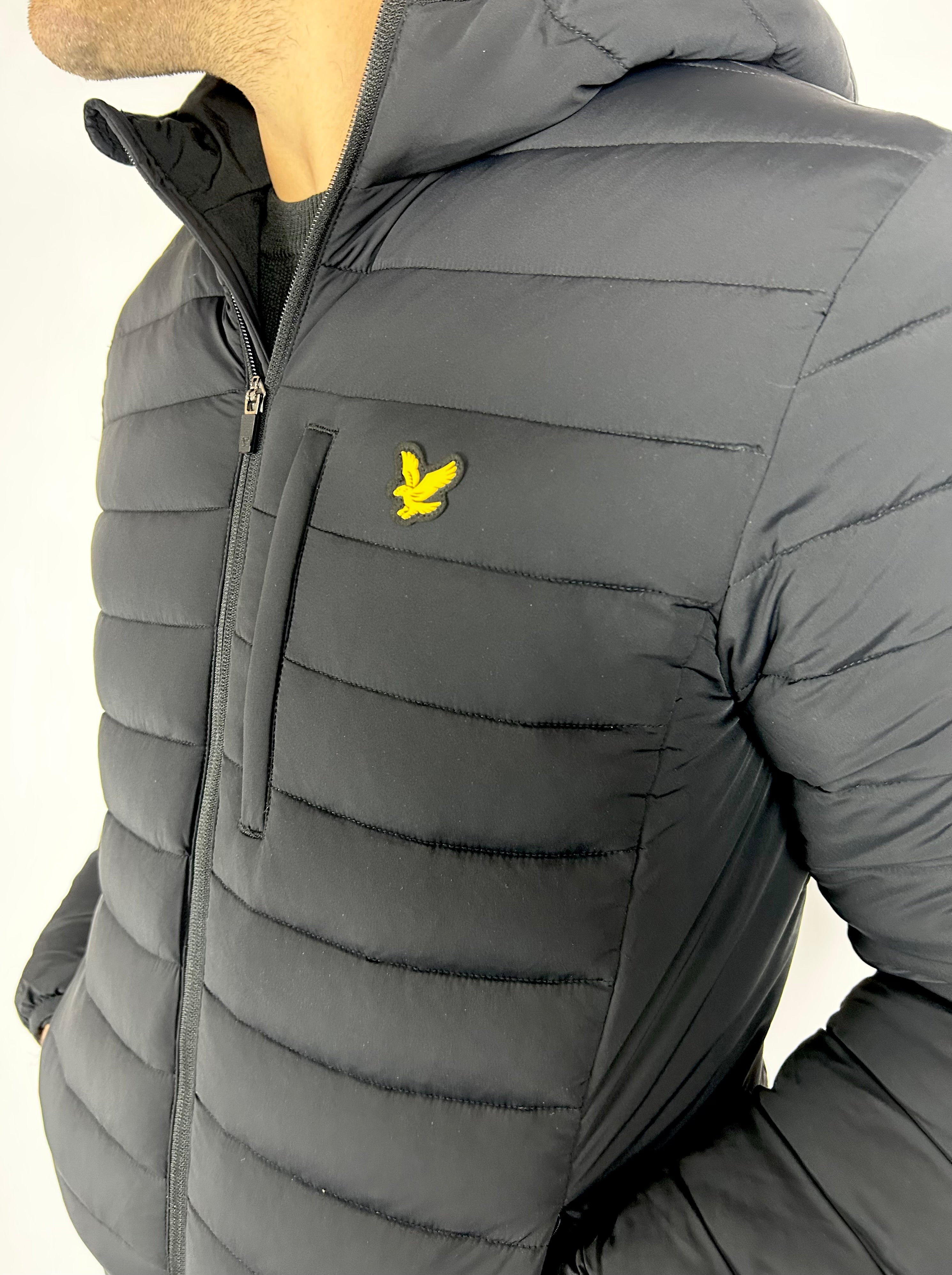 Piumino Stretch Lightweight Quilted Jacket, Jet Black - Lyle&Scott