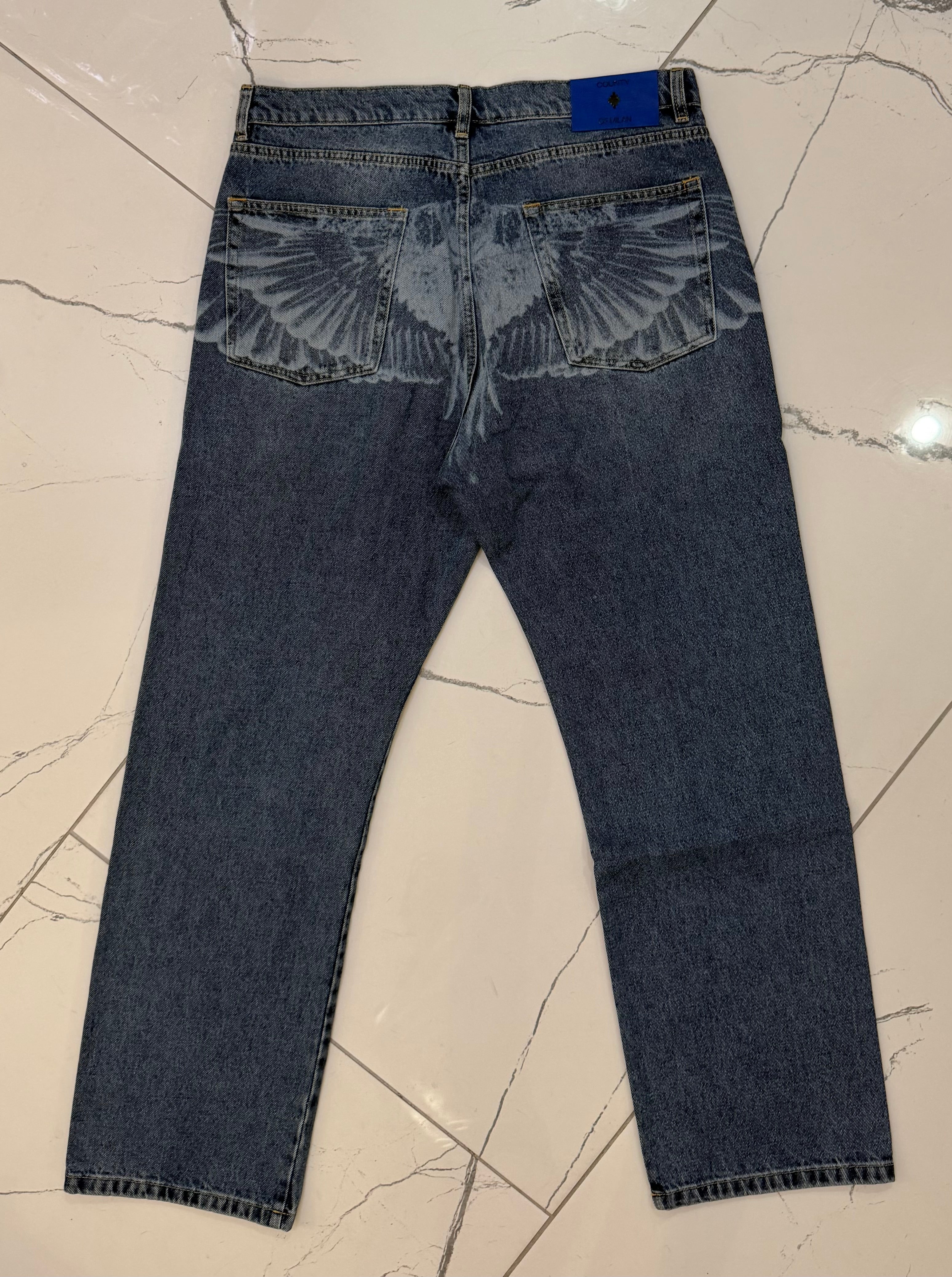 Denim Jeans Baggy Wings, Lavato Blu - County Of Milan