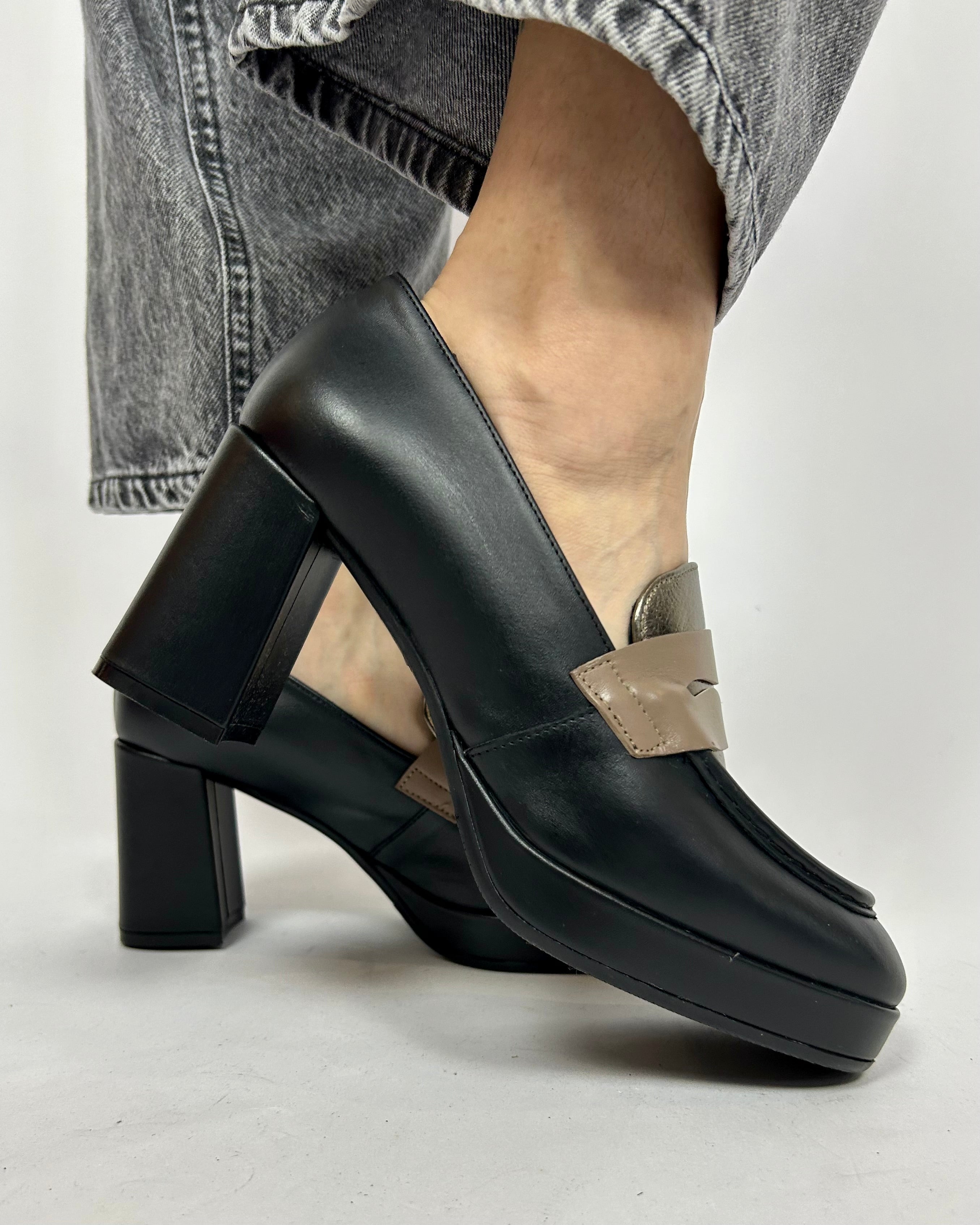 Décolleté Plateau, Nero&Oro - Kate Libertine