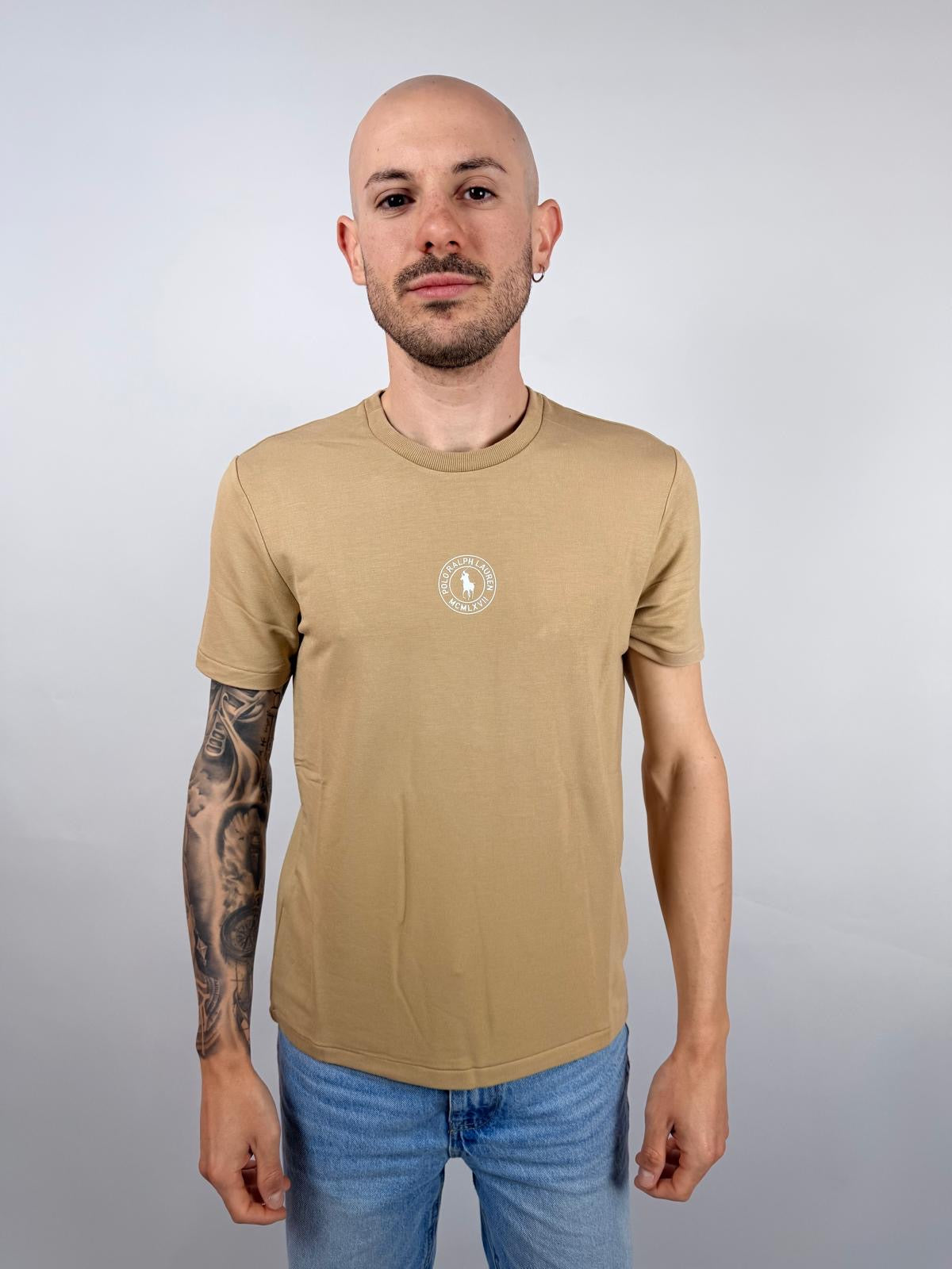 T-shirt Viscosa Logo, Beige - Polo Ralph Lauren
