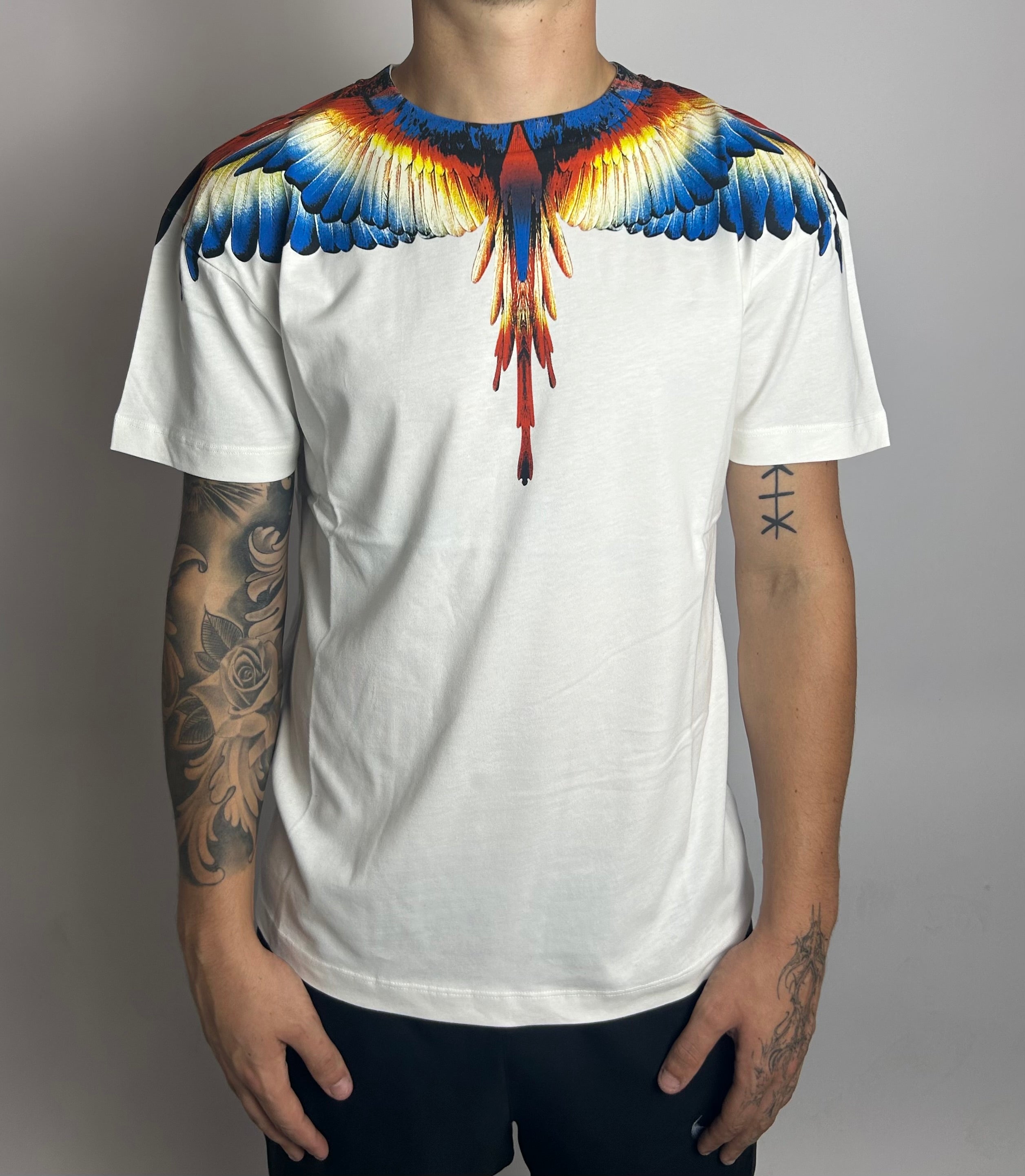 T-shirt Blue&Red Wings, White - County Of Milan